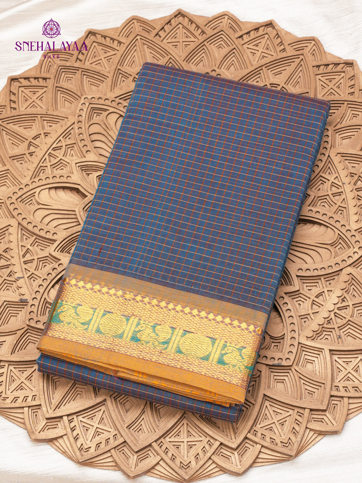 Blue Kanchi Cotton Saree