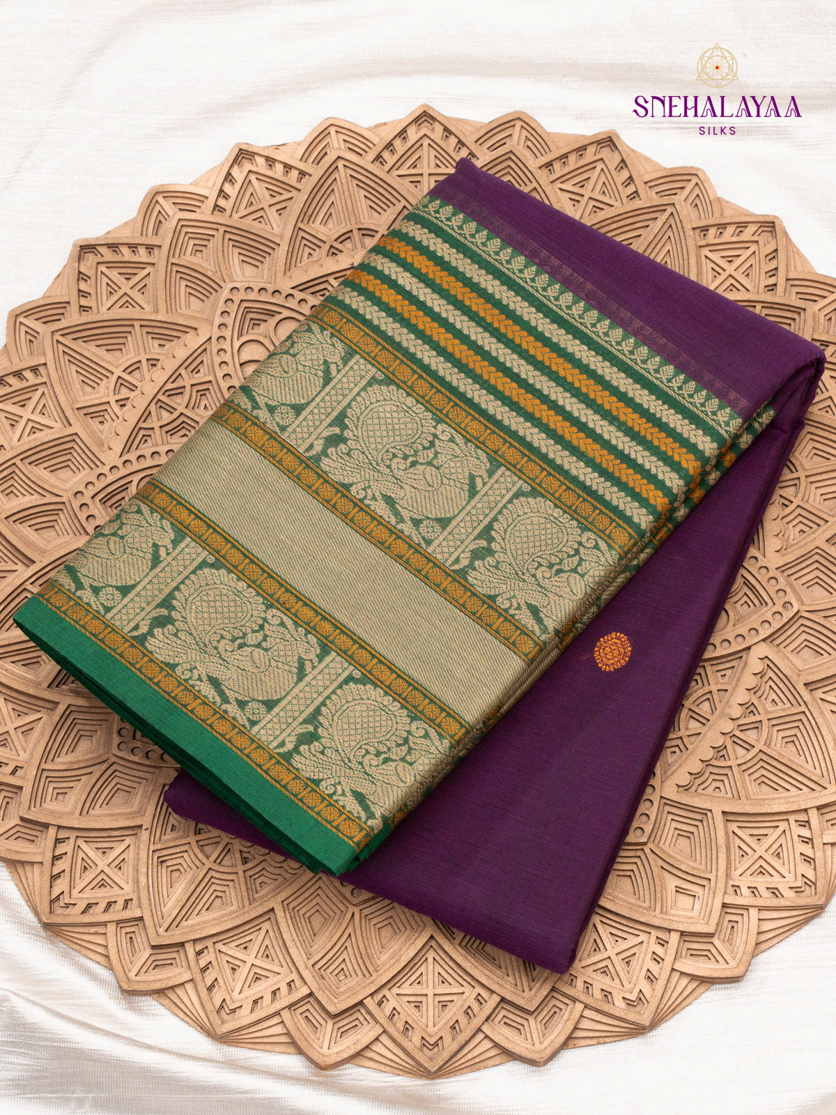 Maroon Kanchi Cotton Saree