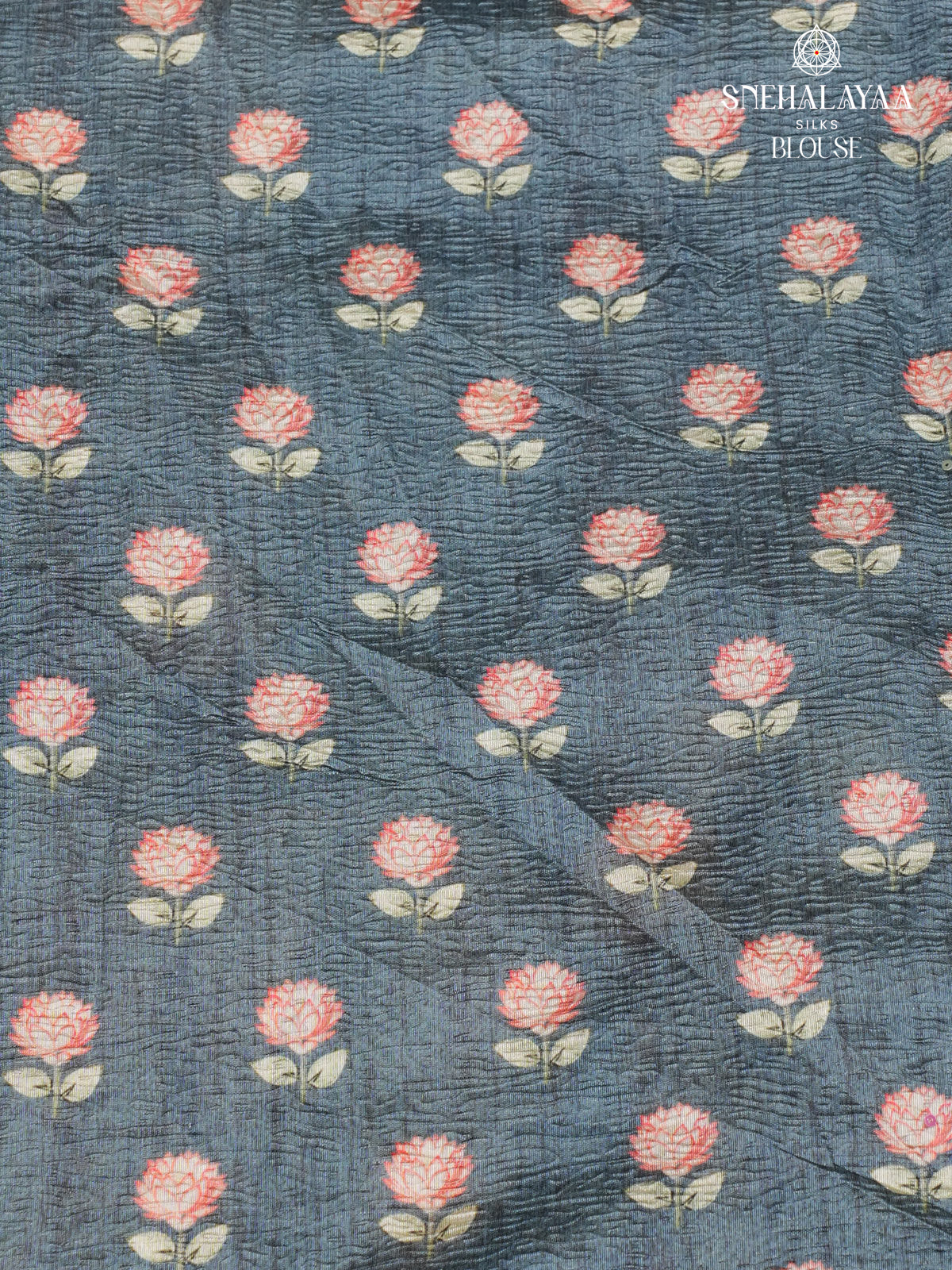 Grey Crush Embroidery Saree