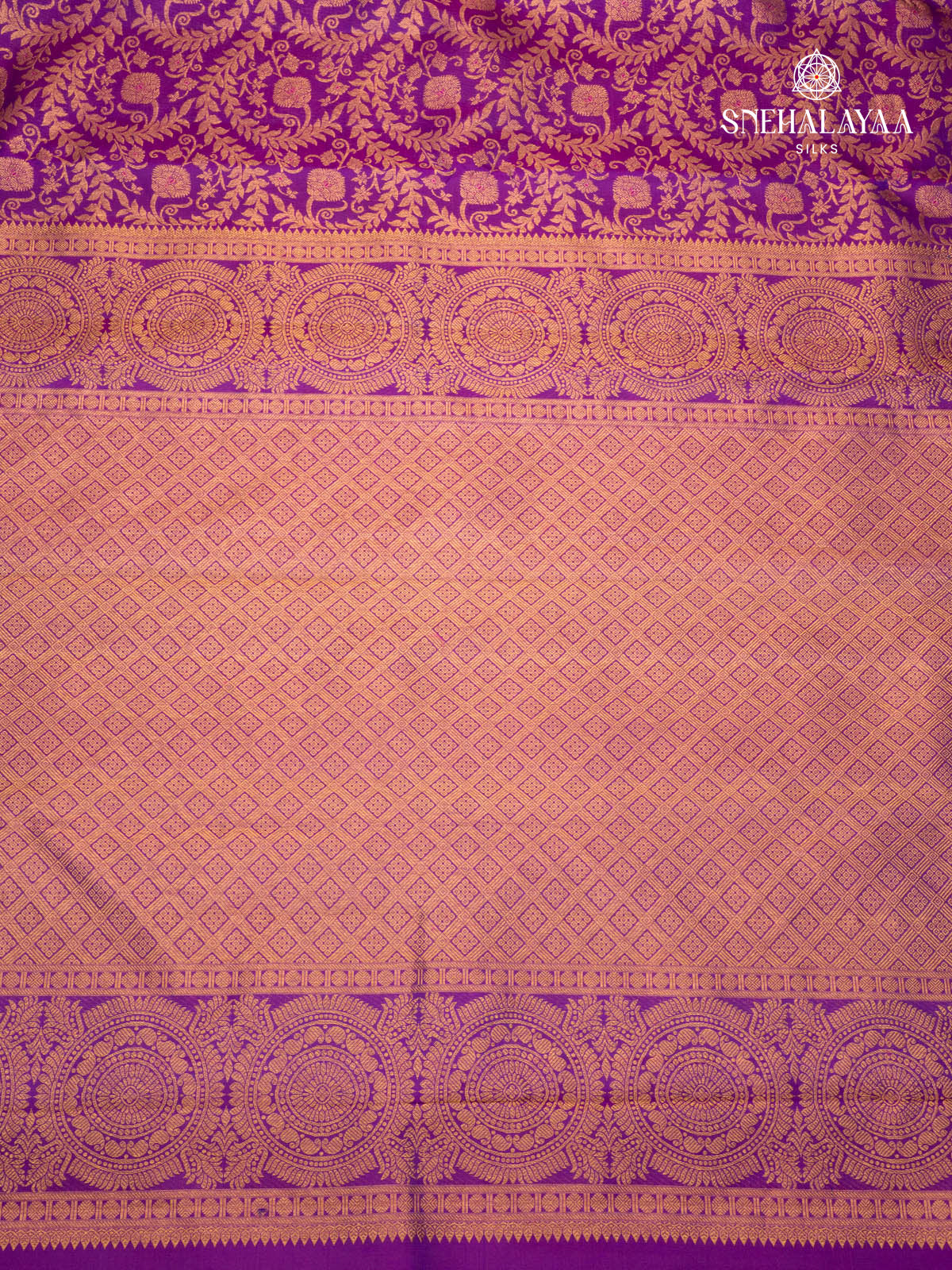 Violet Kanjivaram Silk Saree