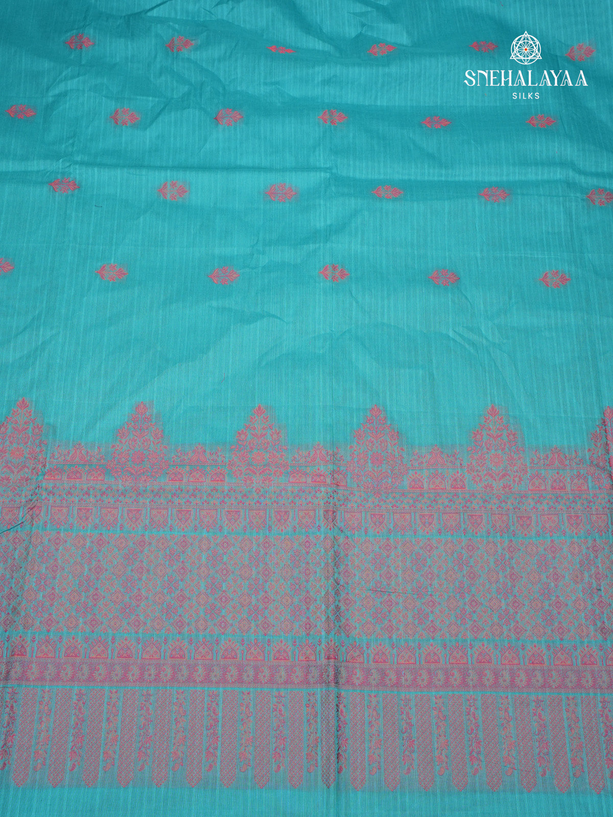 Sky Blue Handloom Cotton Saree
