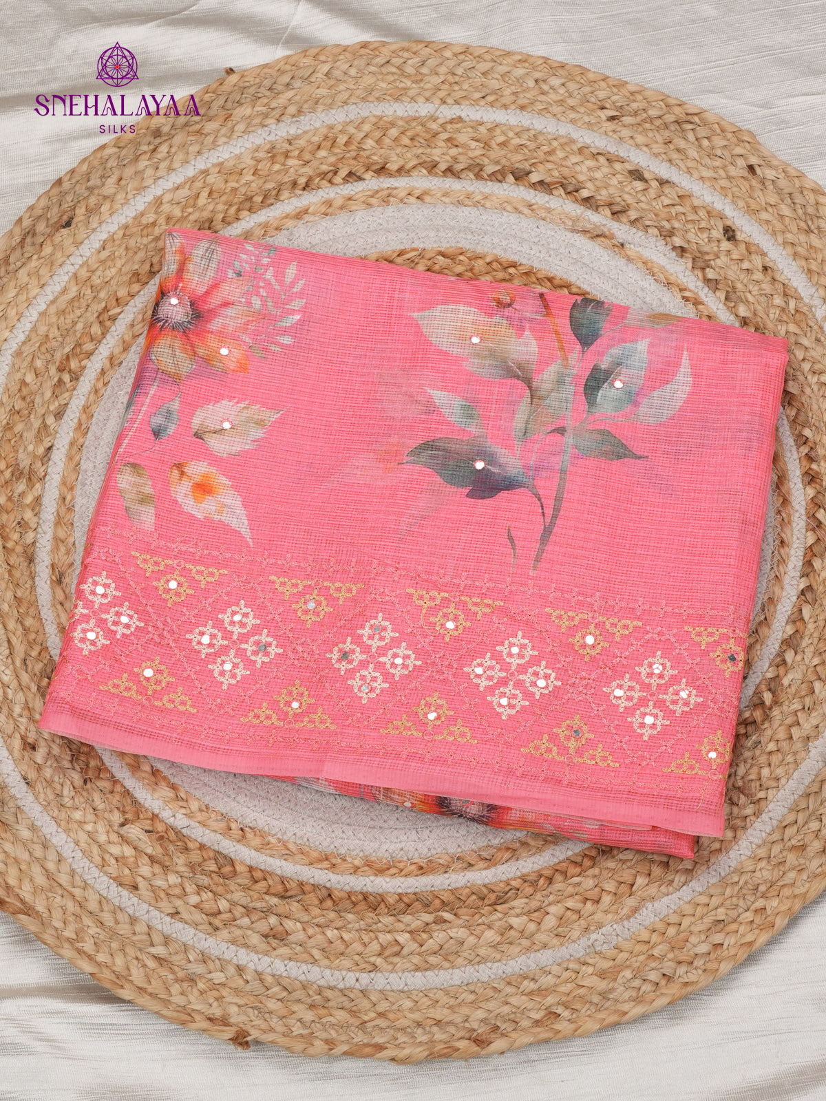 Rani Kota Embroidery Saree