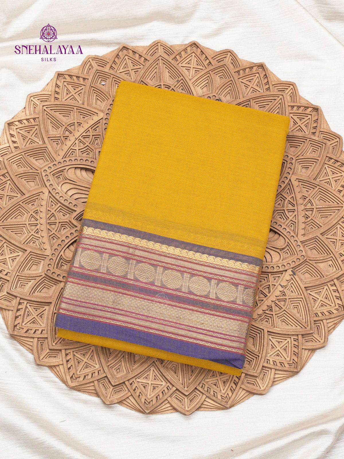 Mustard Chettinad Cotton Saree