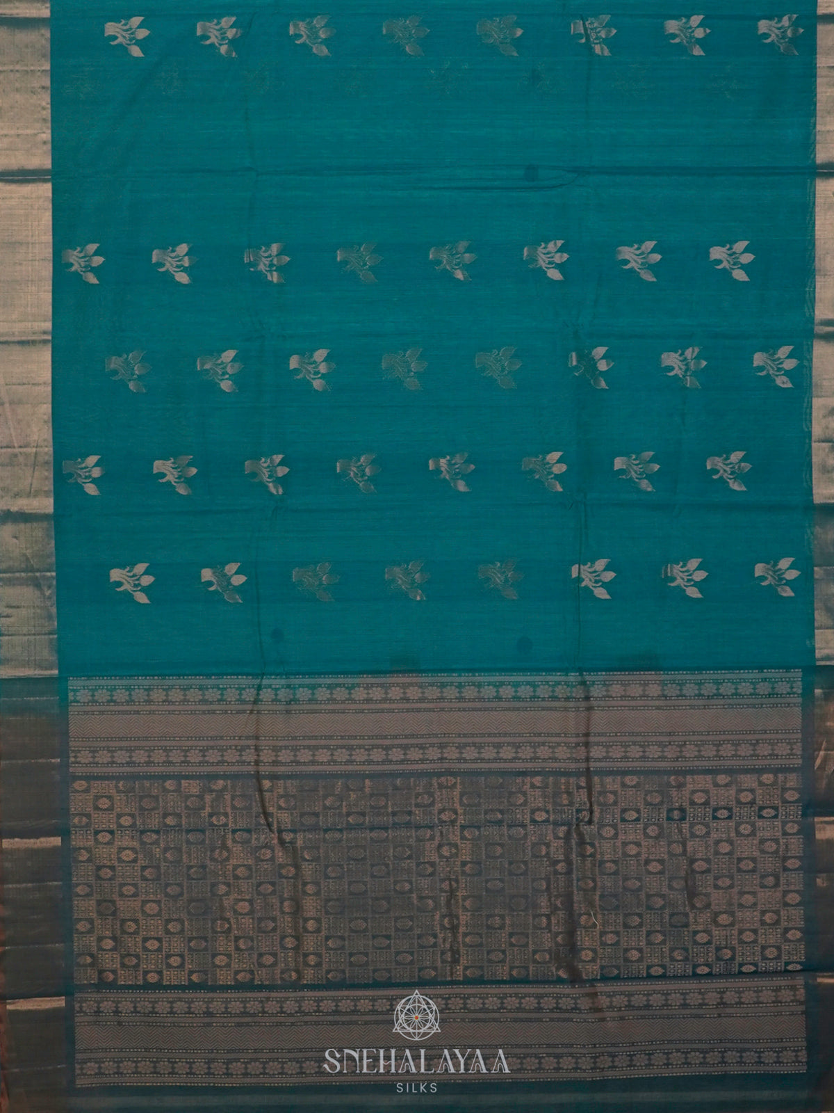 Blue Kanchi Silk Cotton Saree
