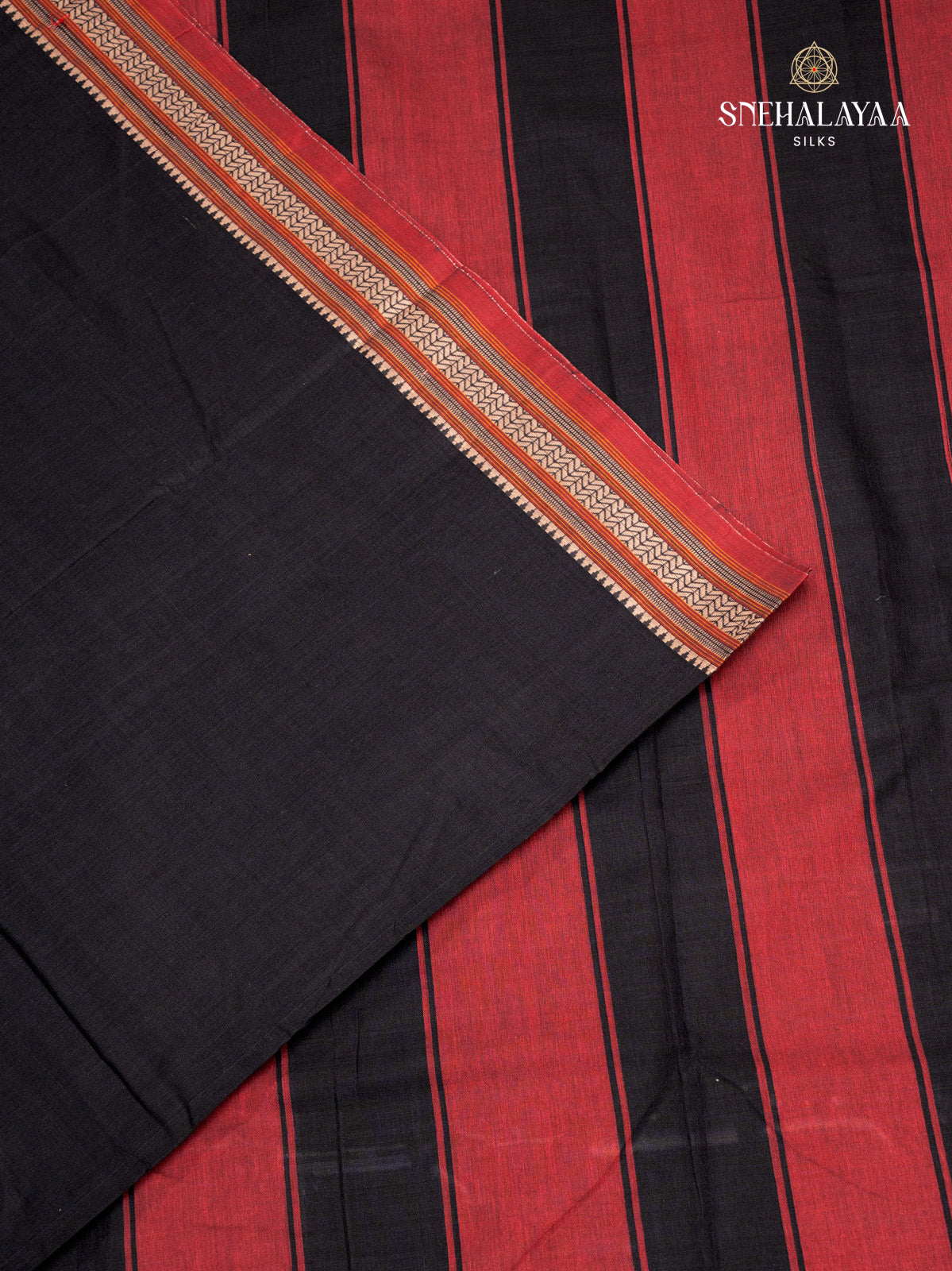Black Narayanpet Cotton Saree