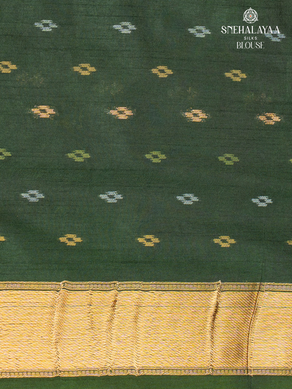 Green Ikat Silk Saree