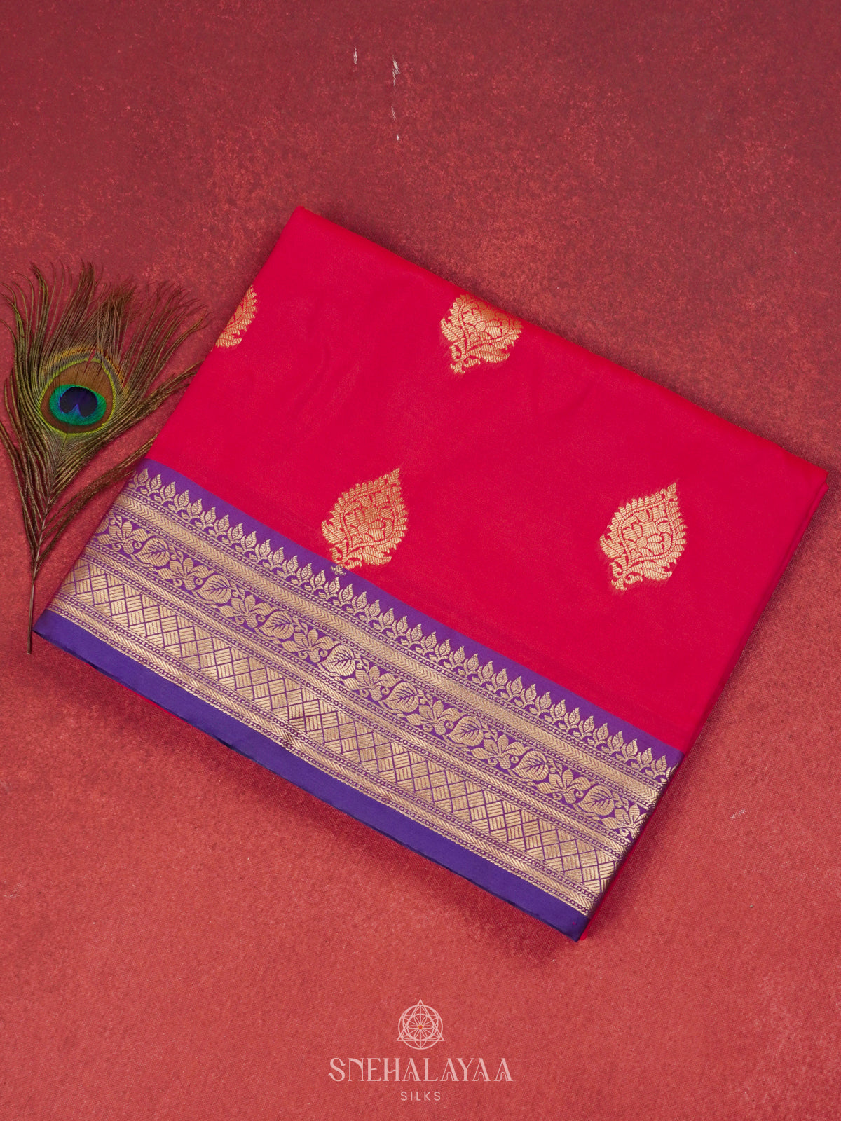 Rani Pink Banaras Katan Silk Saree