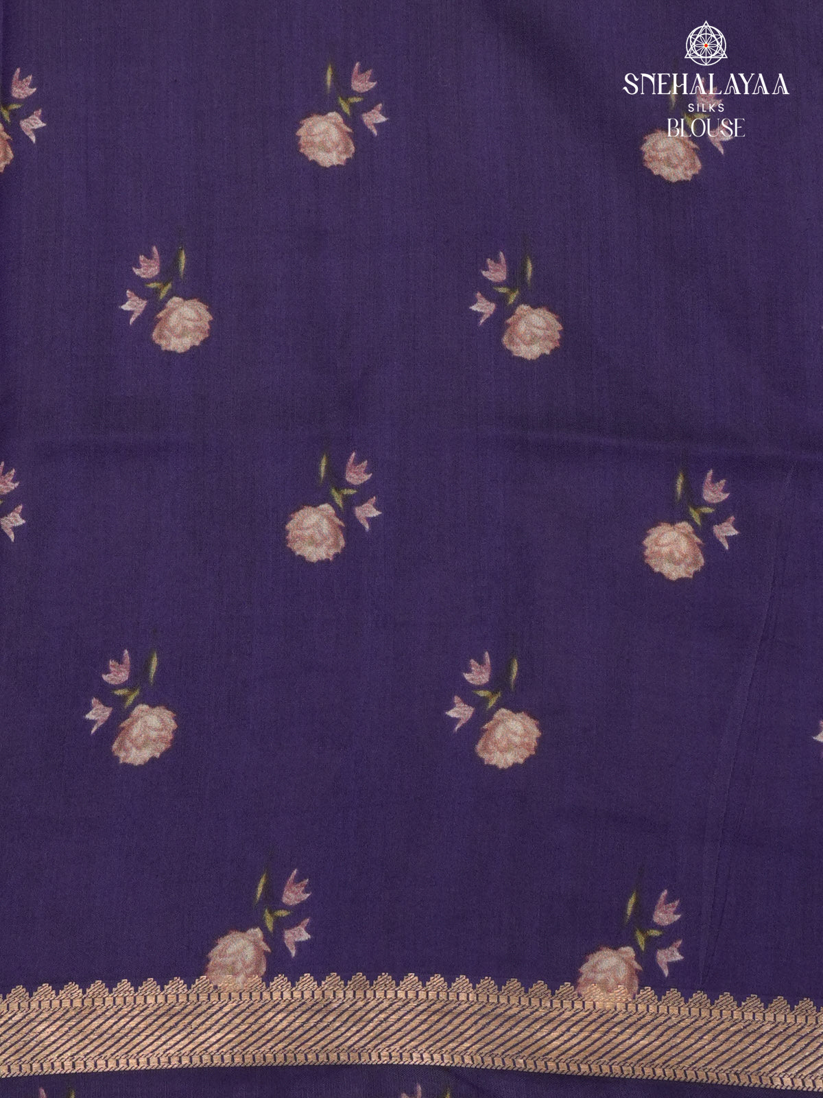 Purple Chiniya Silk Saree