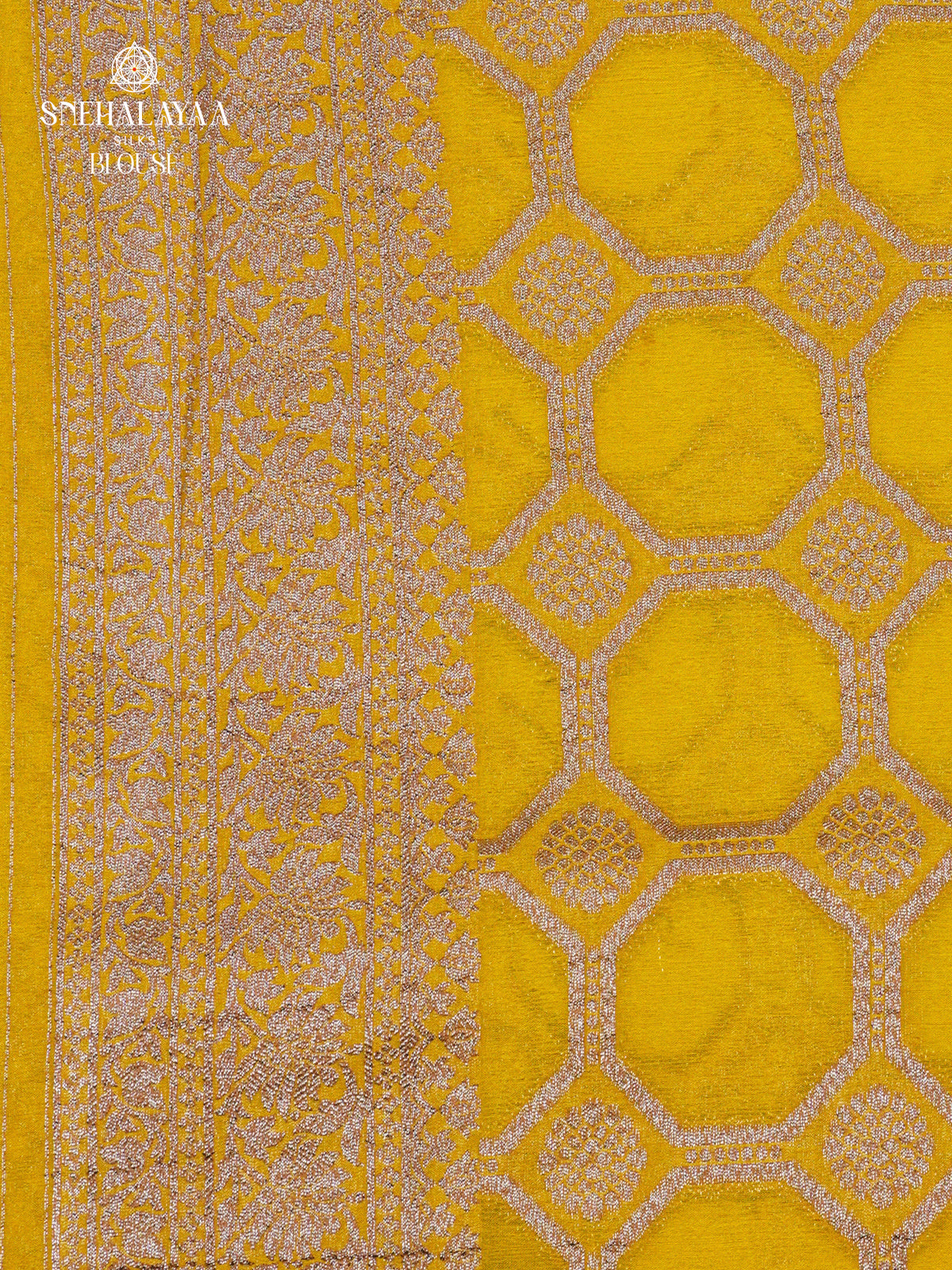 Forest Green Banaras Crepe Silk Saree