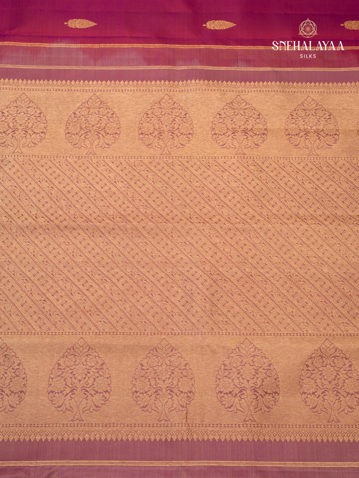 Burgundy Kanjivaram Silk Saree