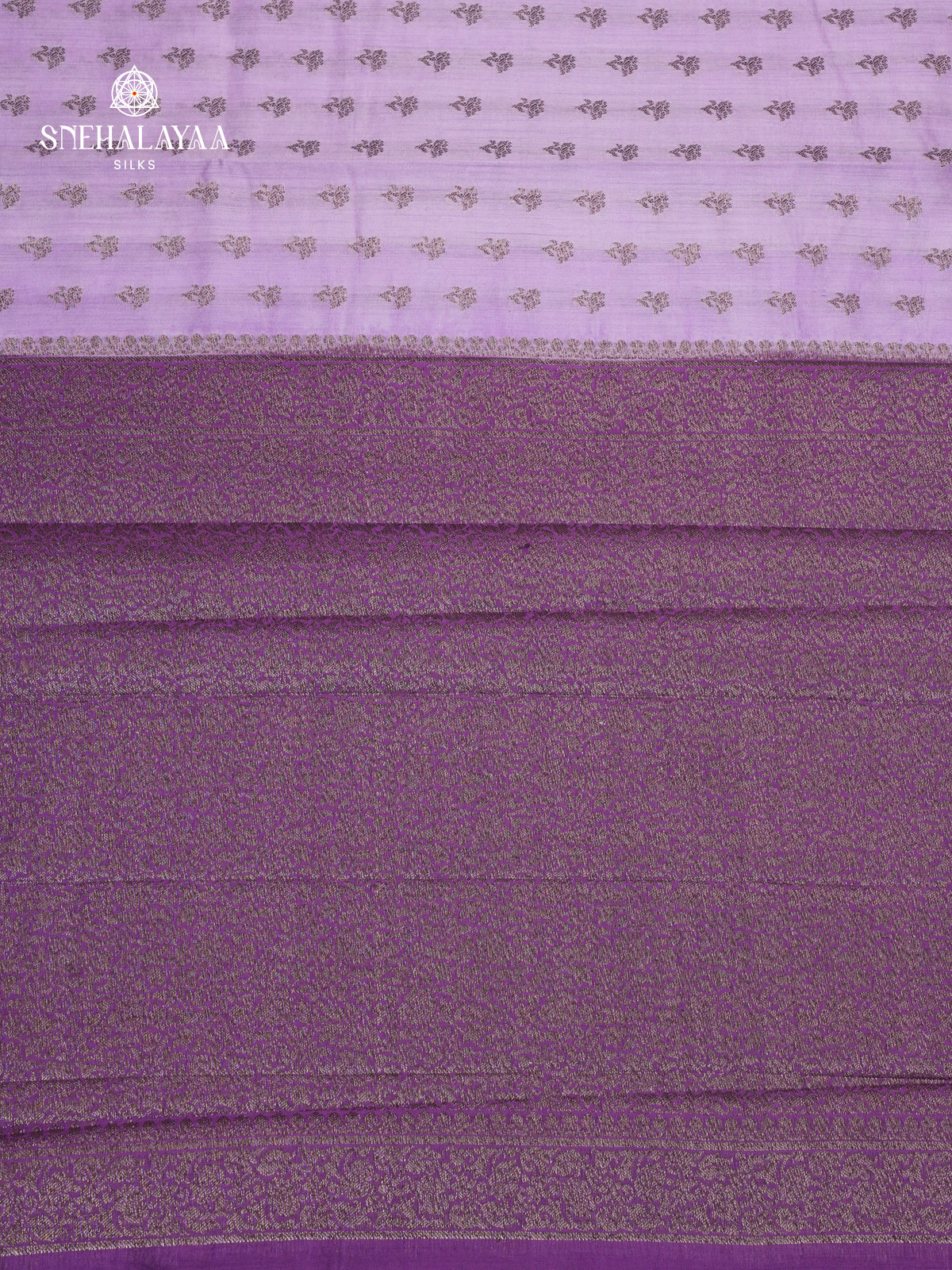 Lilac Banaras Chiniya Silk Saree