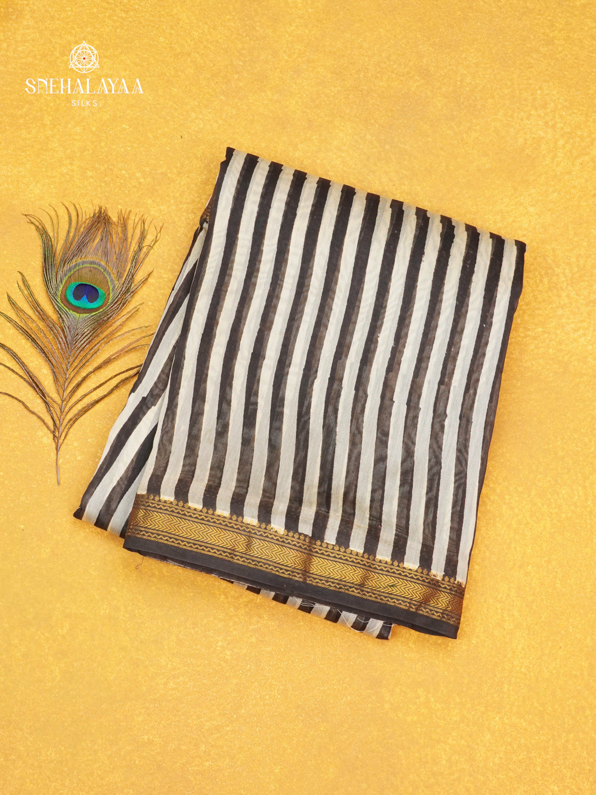 Off White Chanderi Saree