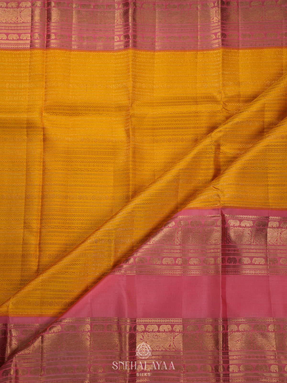 Yellow Kanjivaram Silk Saree