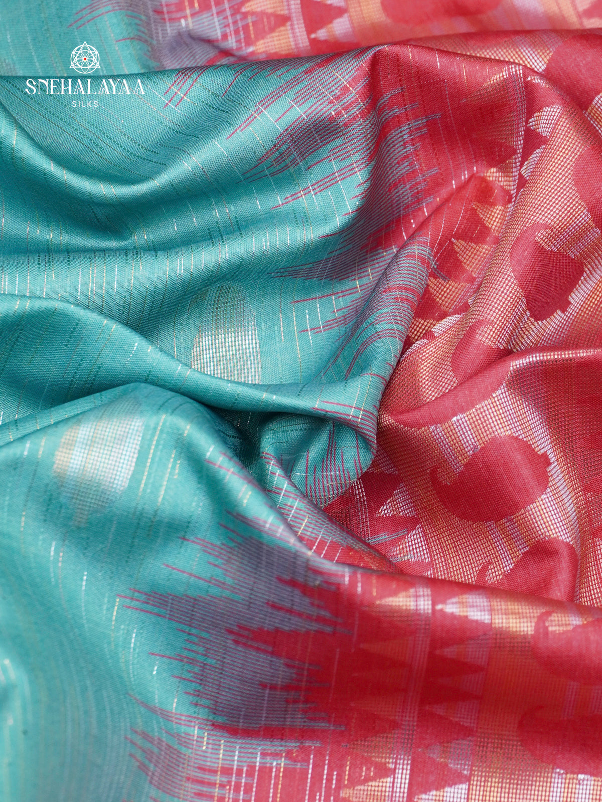 Ice Blue Jute Saree