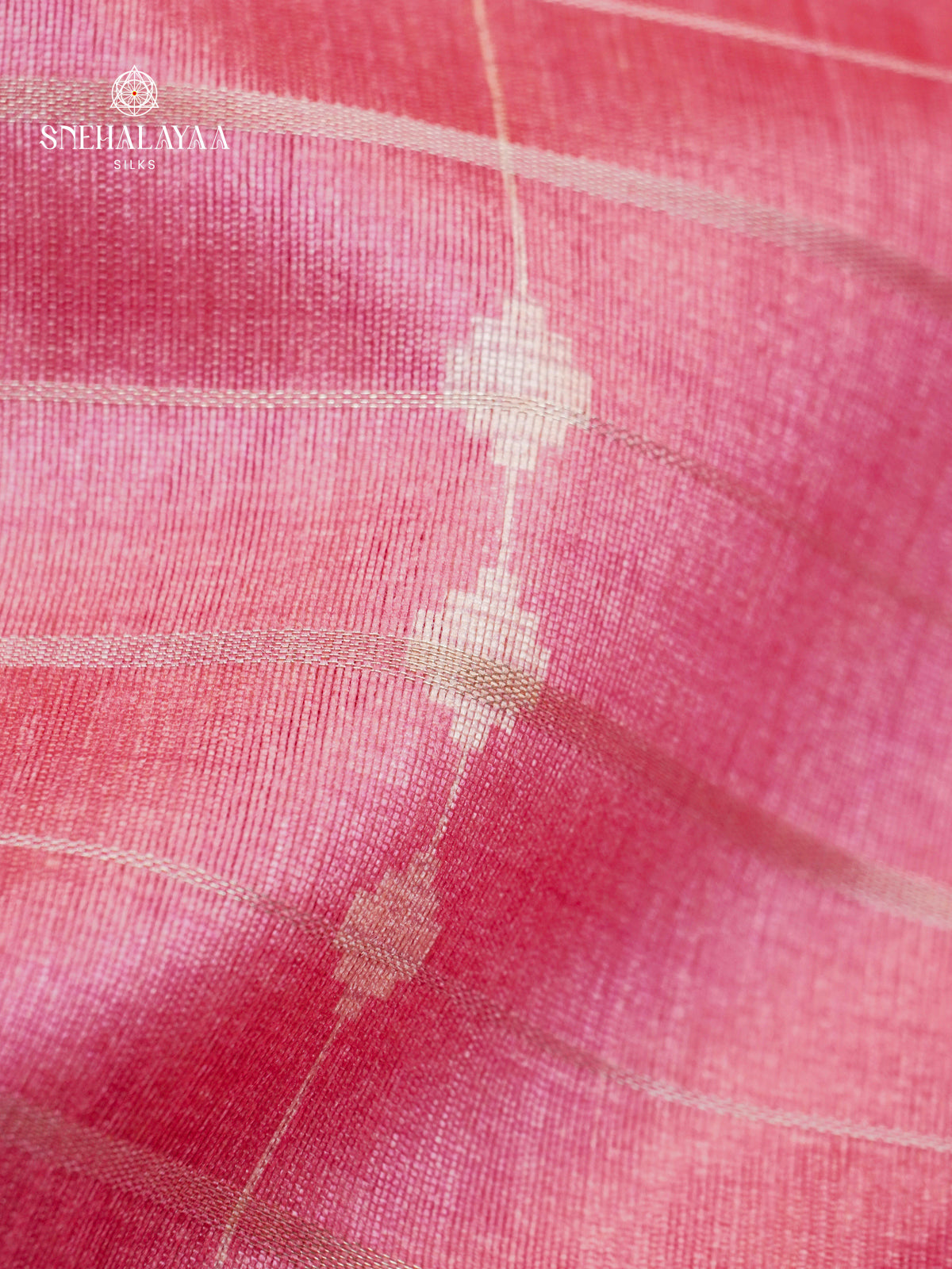 Pink Munga Tussar Saree