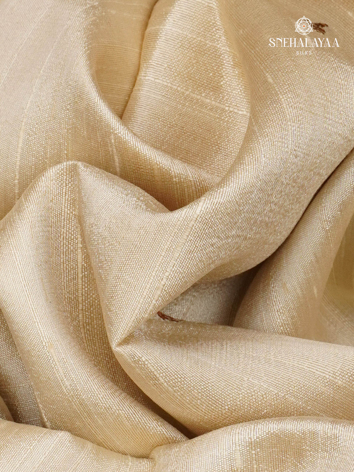 Cream Banaras Raw Silk Saree
