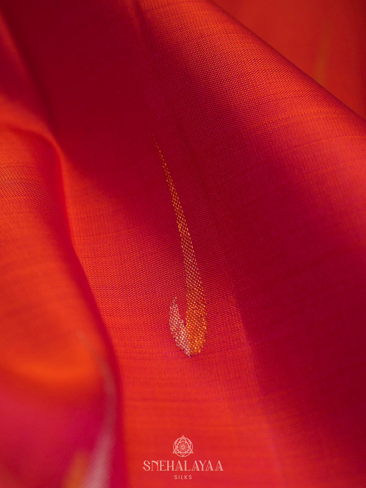 Orange Kanjivaram Silk Saree