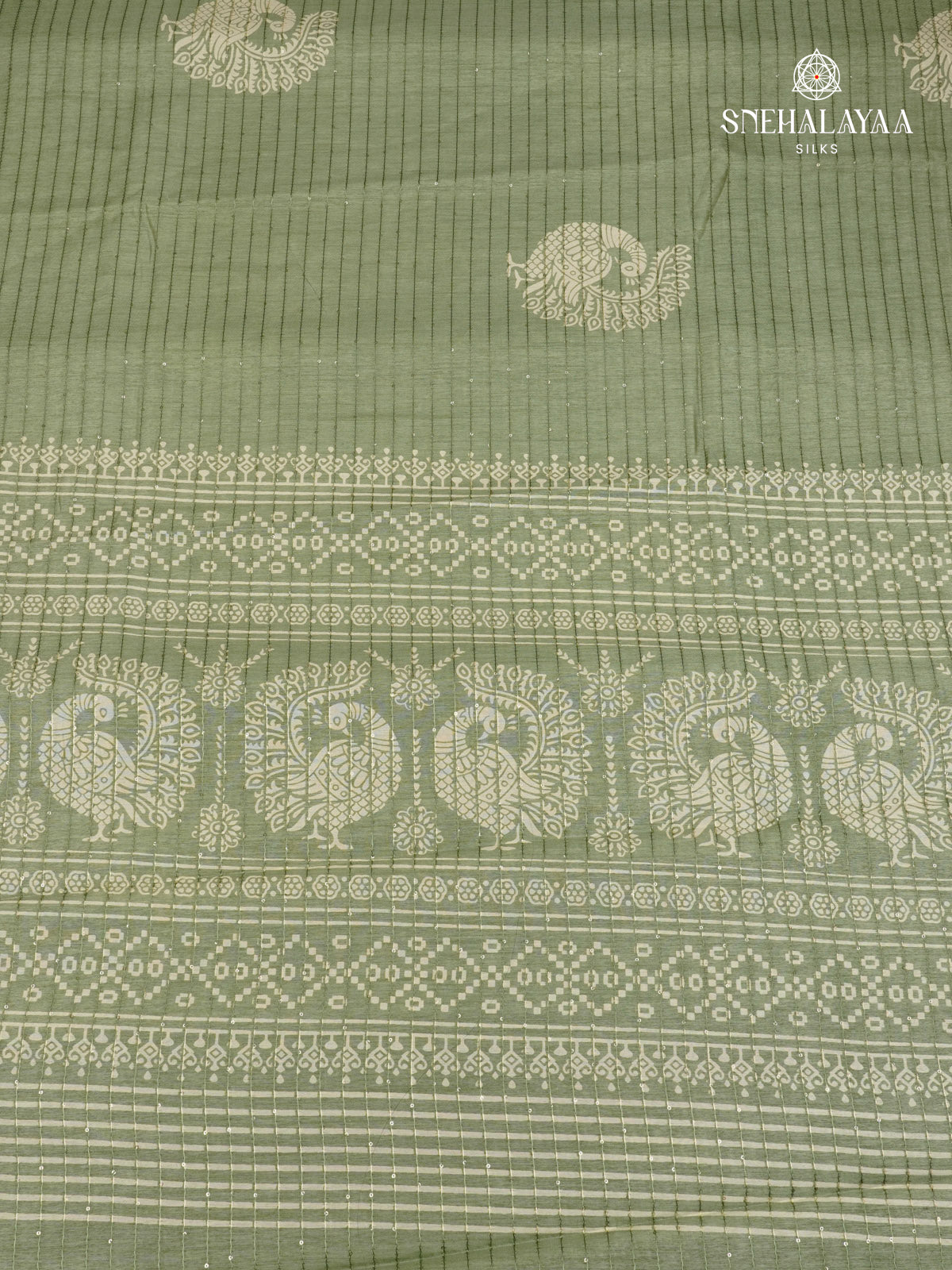 Sage Green Dola Silk Saree