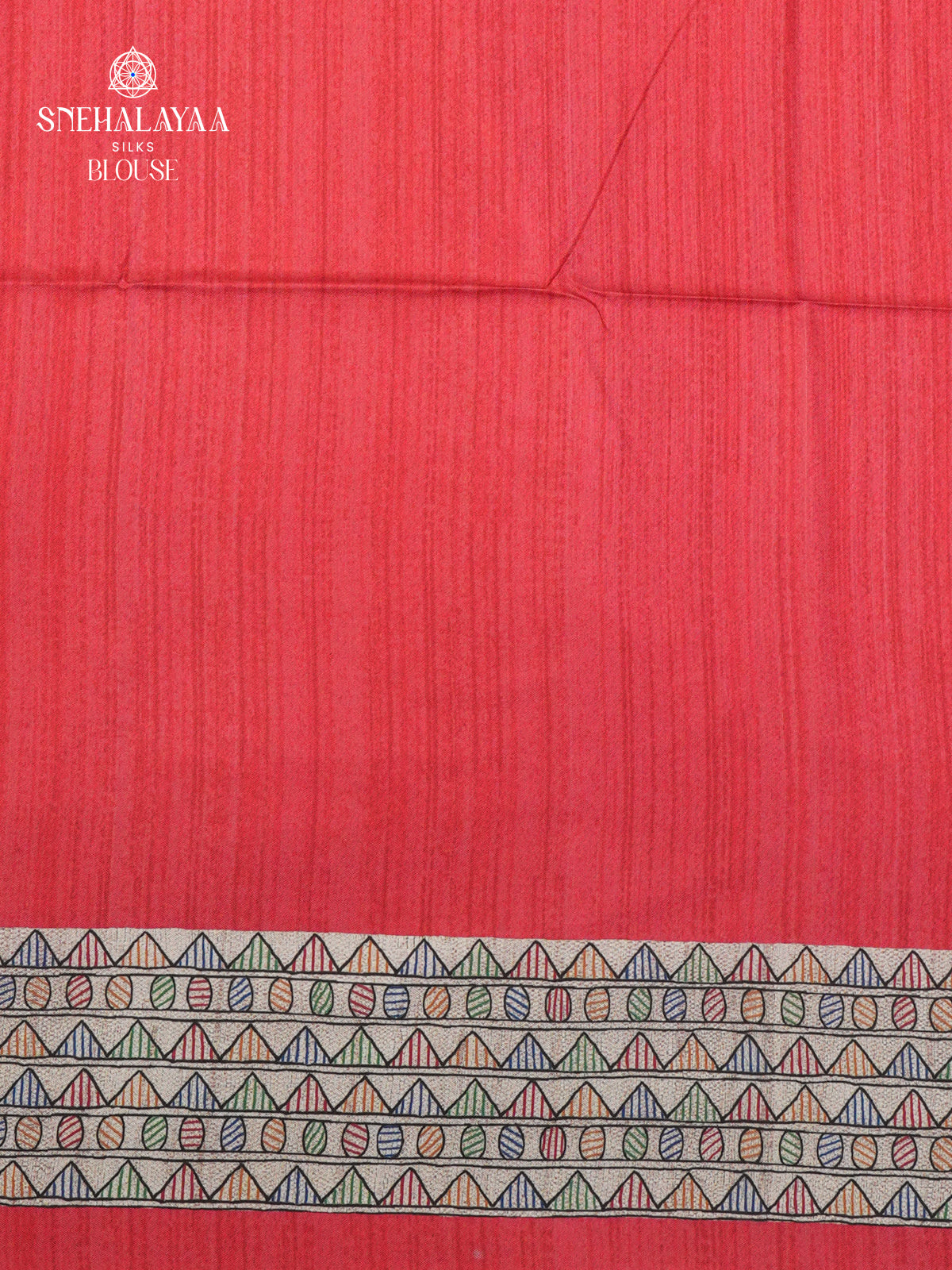 Beige With Rose Border Madhubani Saree