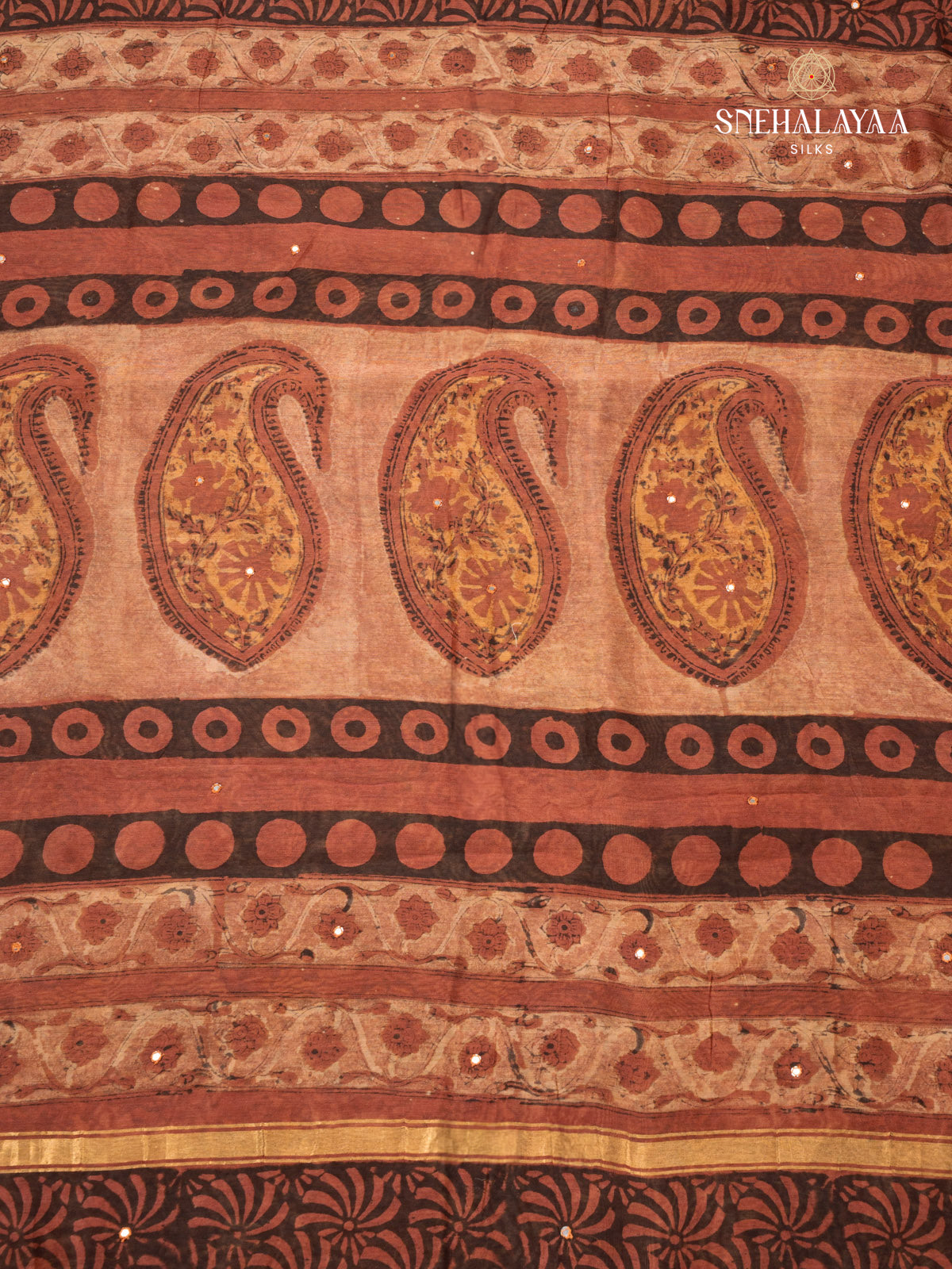 Brown Chanderi Saree