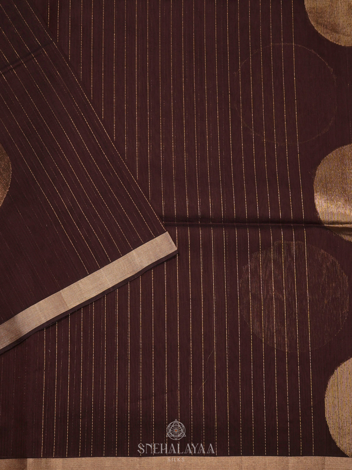 Burgundy Kora Silk Cotton Saree