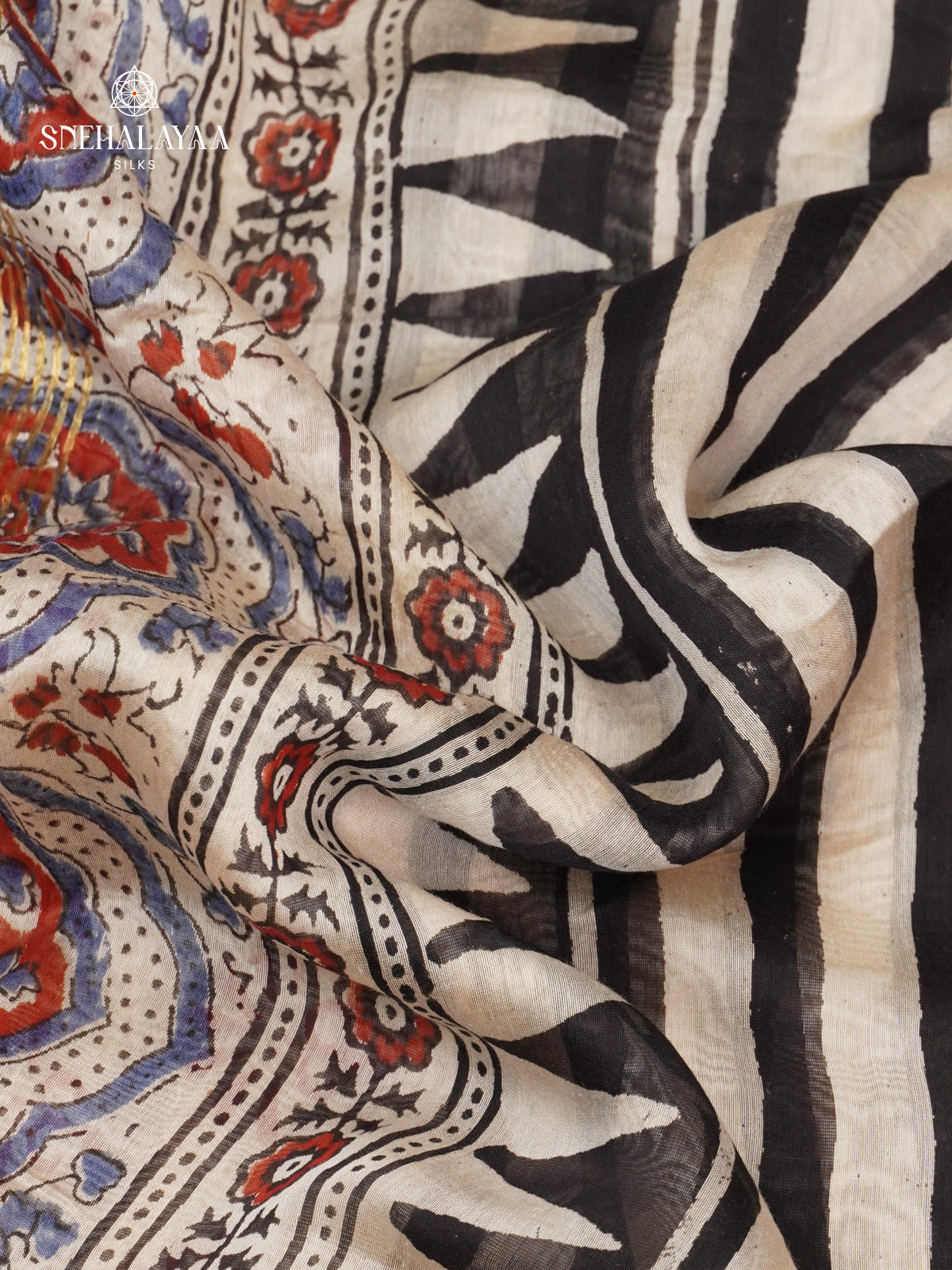 Off White Chanderi Saree