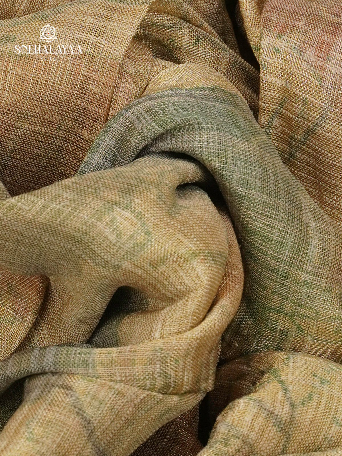 Beige Linen Tissue Saree