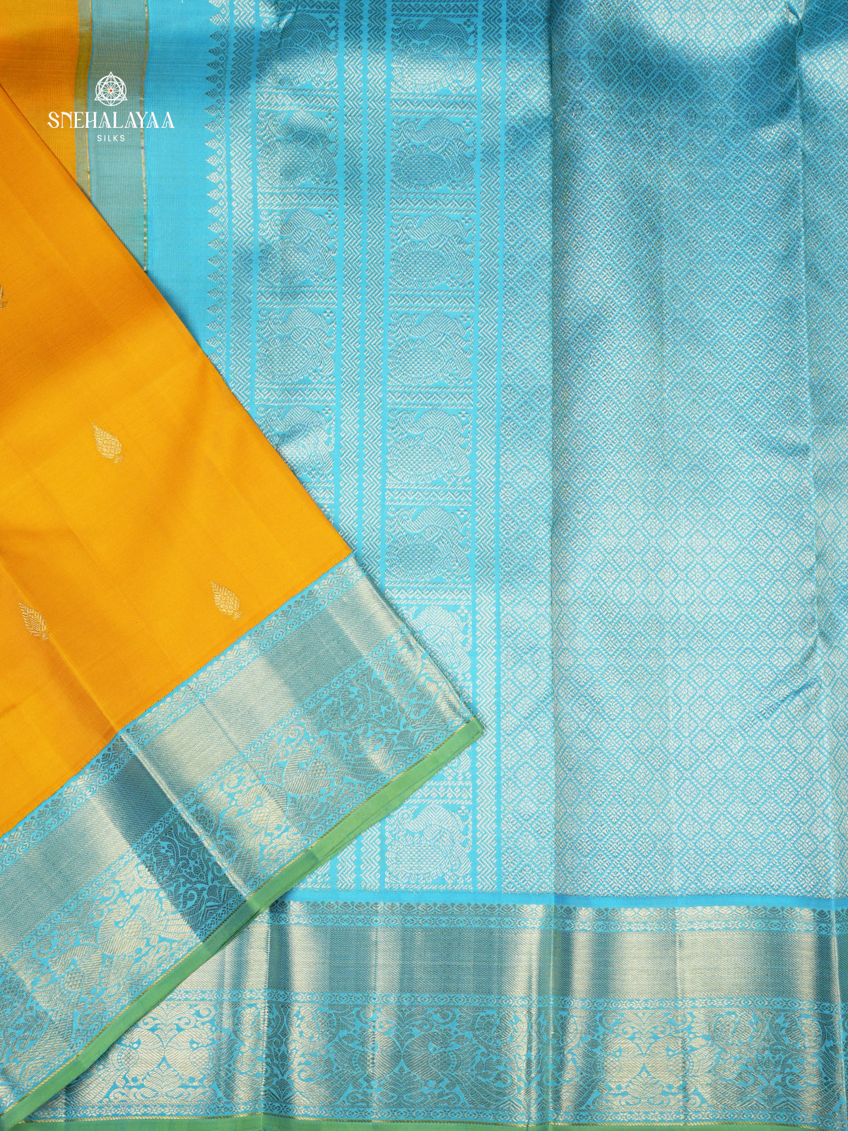 Yellow Kanjivaram Silk Saree