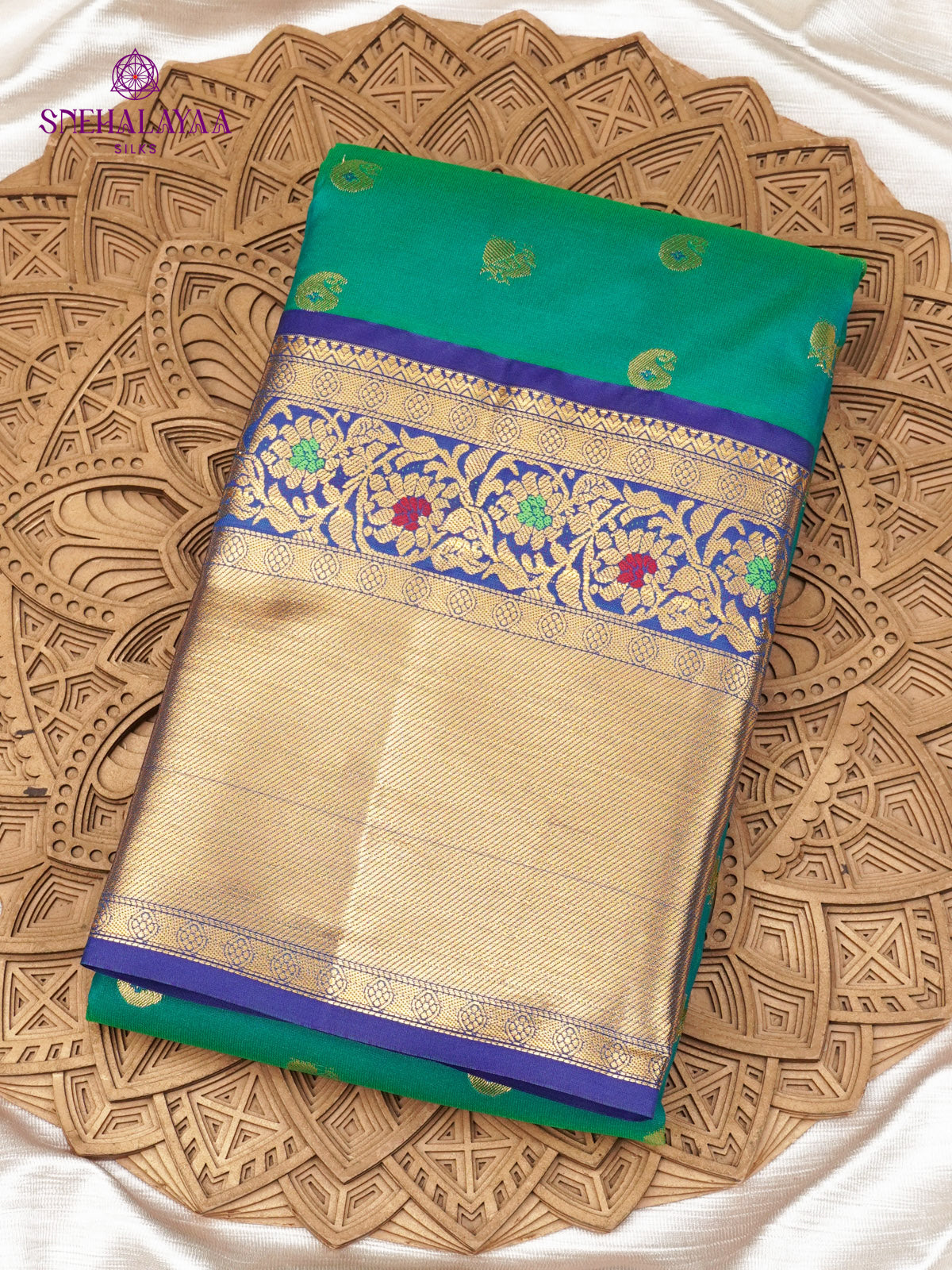 Green Gadwal Silk Saree