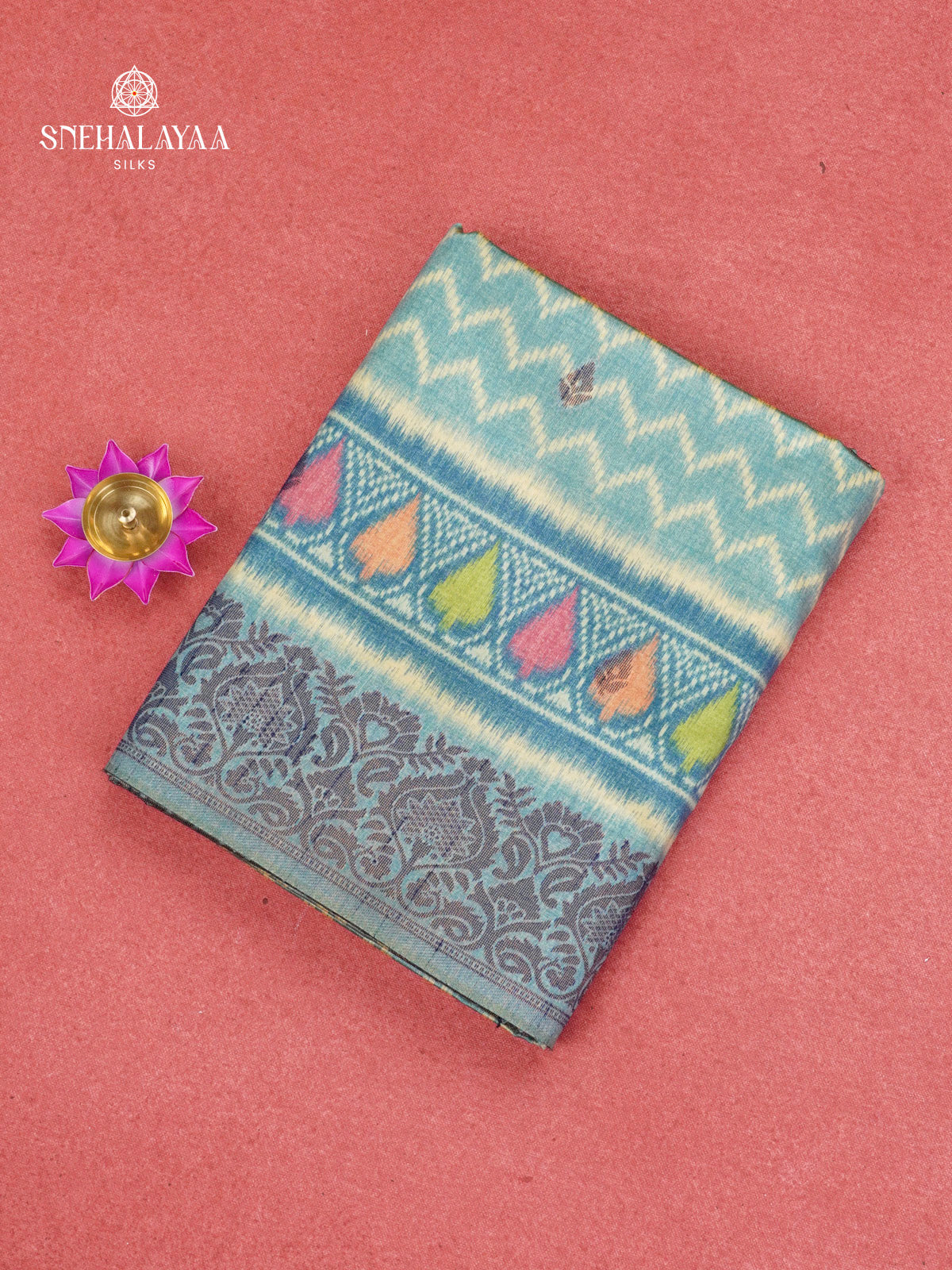 Sea Green Jute Silk Saree