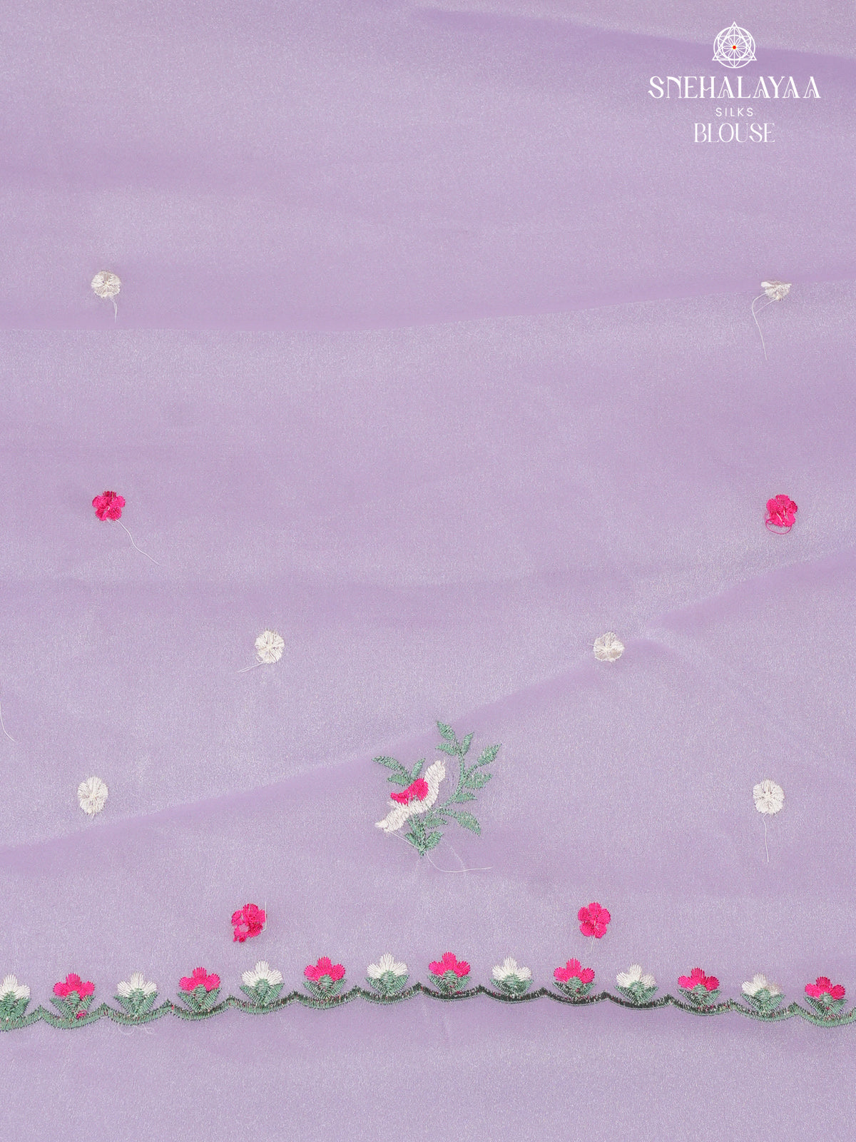 Lavender Embroidery Designer Saree