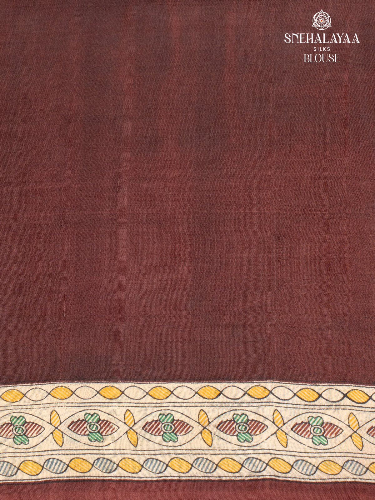 Sandal Printed Tussar Saree