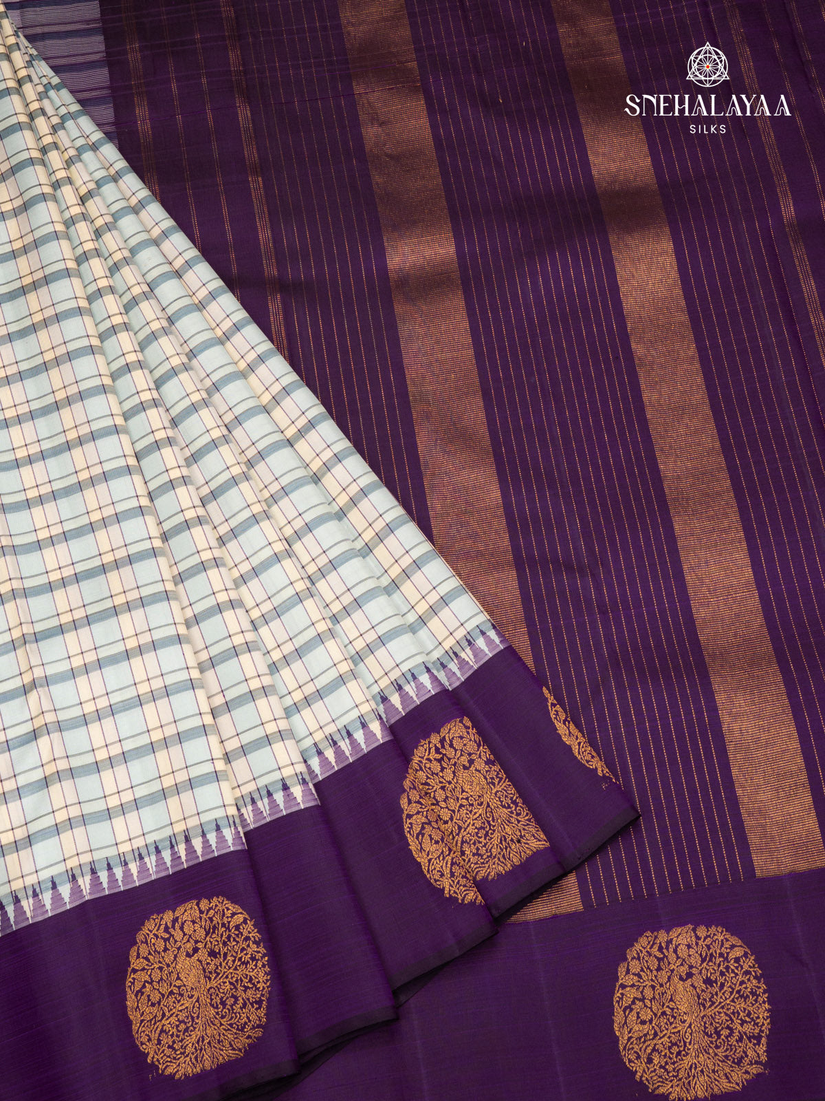 White Kanjivaram Silk Saree