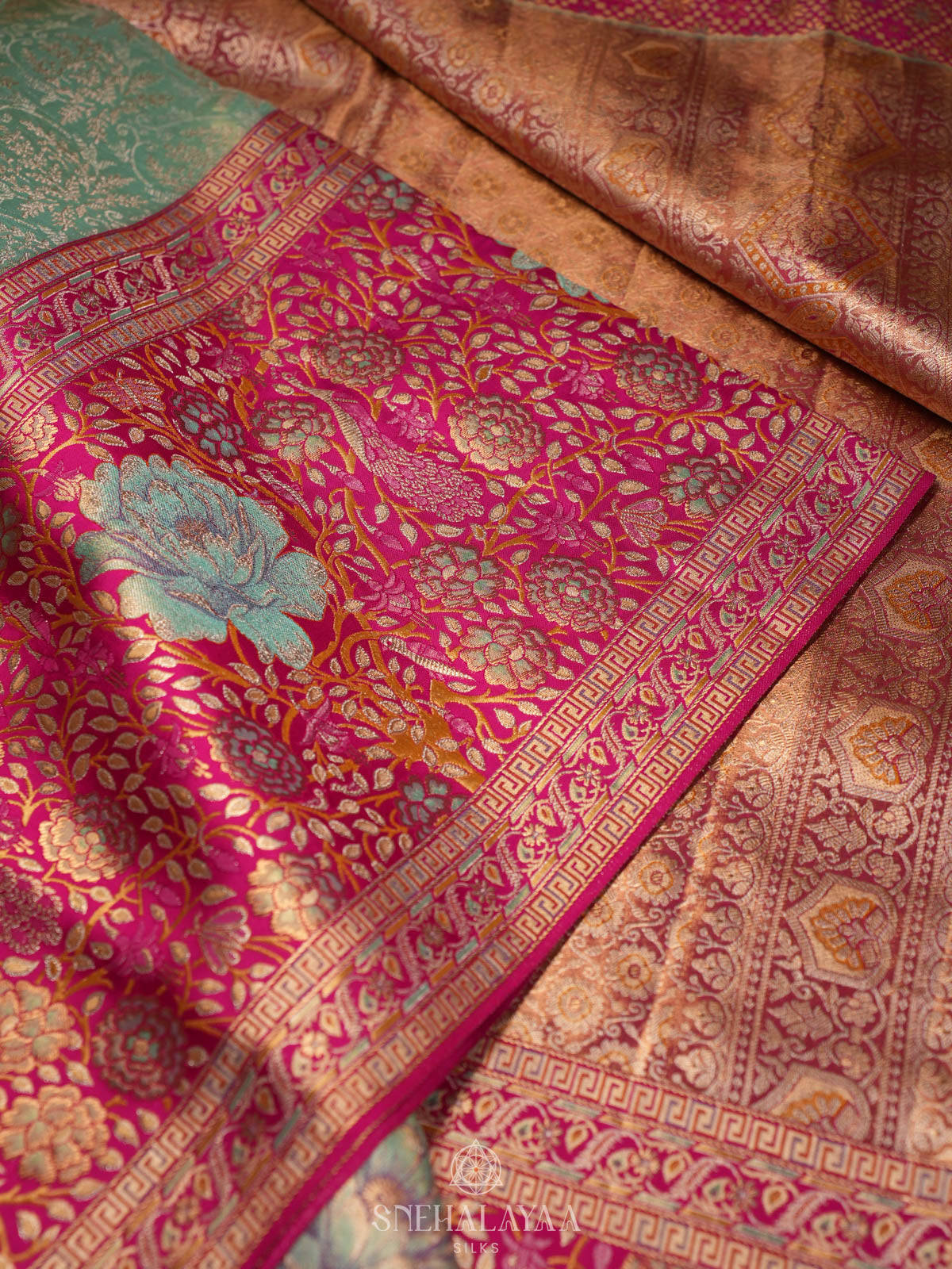 Sage Green Kanjivaram Silk Saree