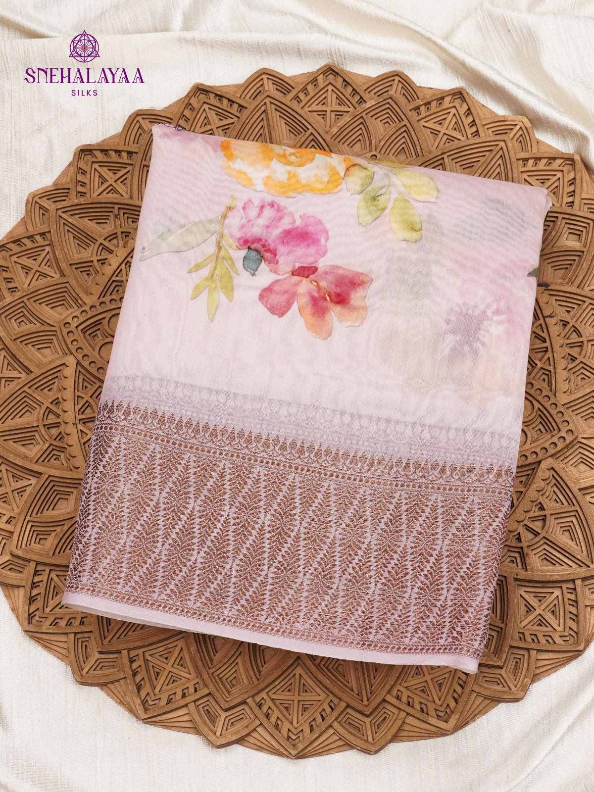 Pastel Pink Chanderi Saree