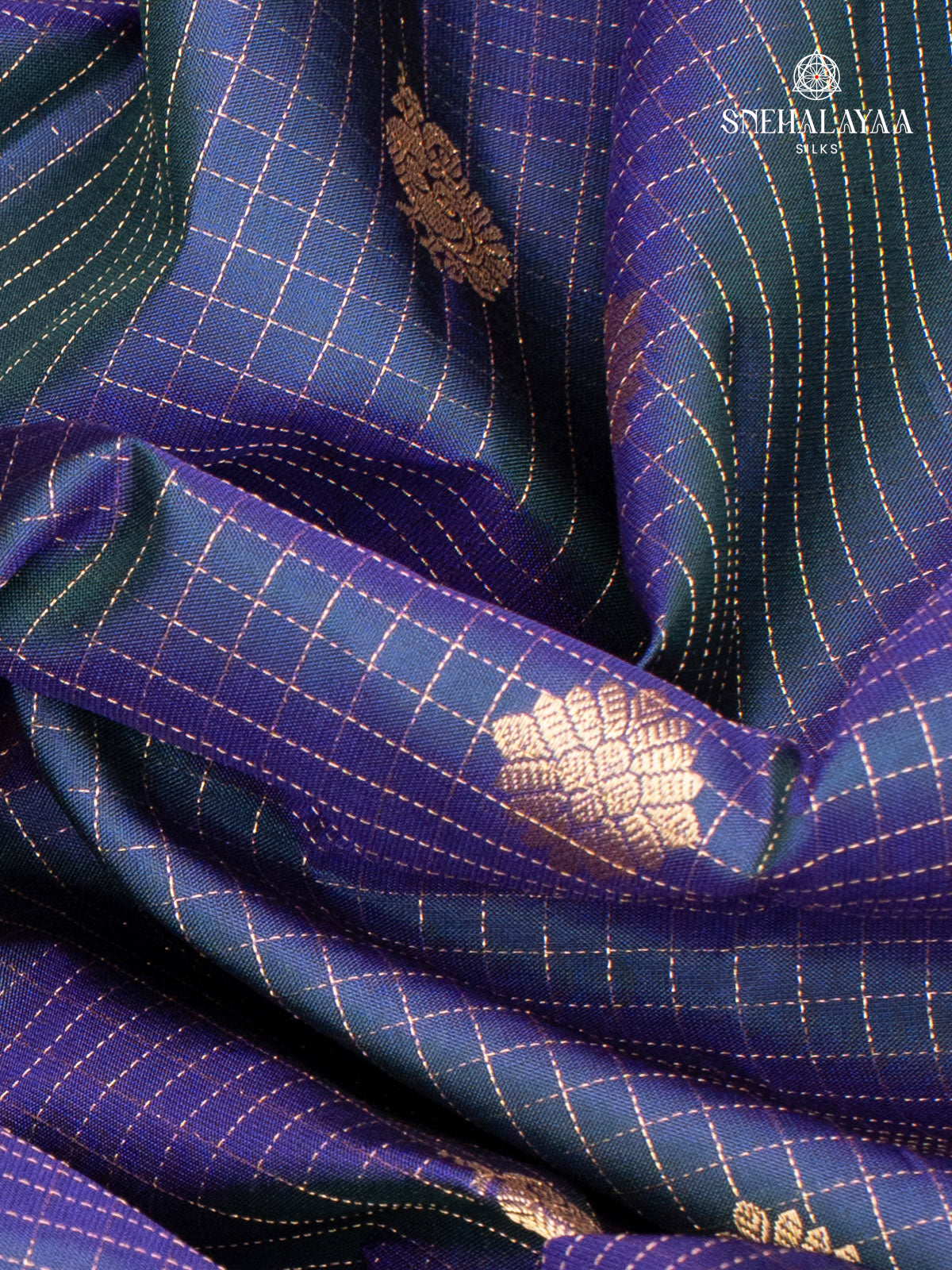 Navy Blue Kanjivaram Silk Saree