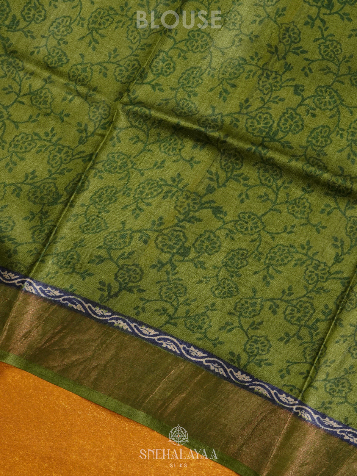 Blue Tussar Saree