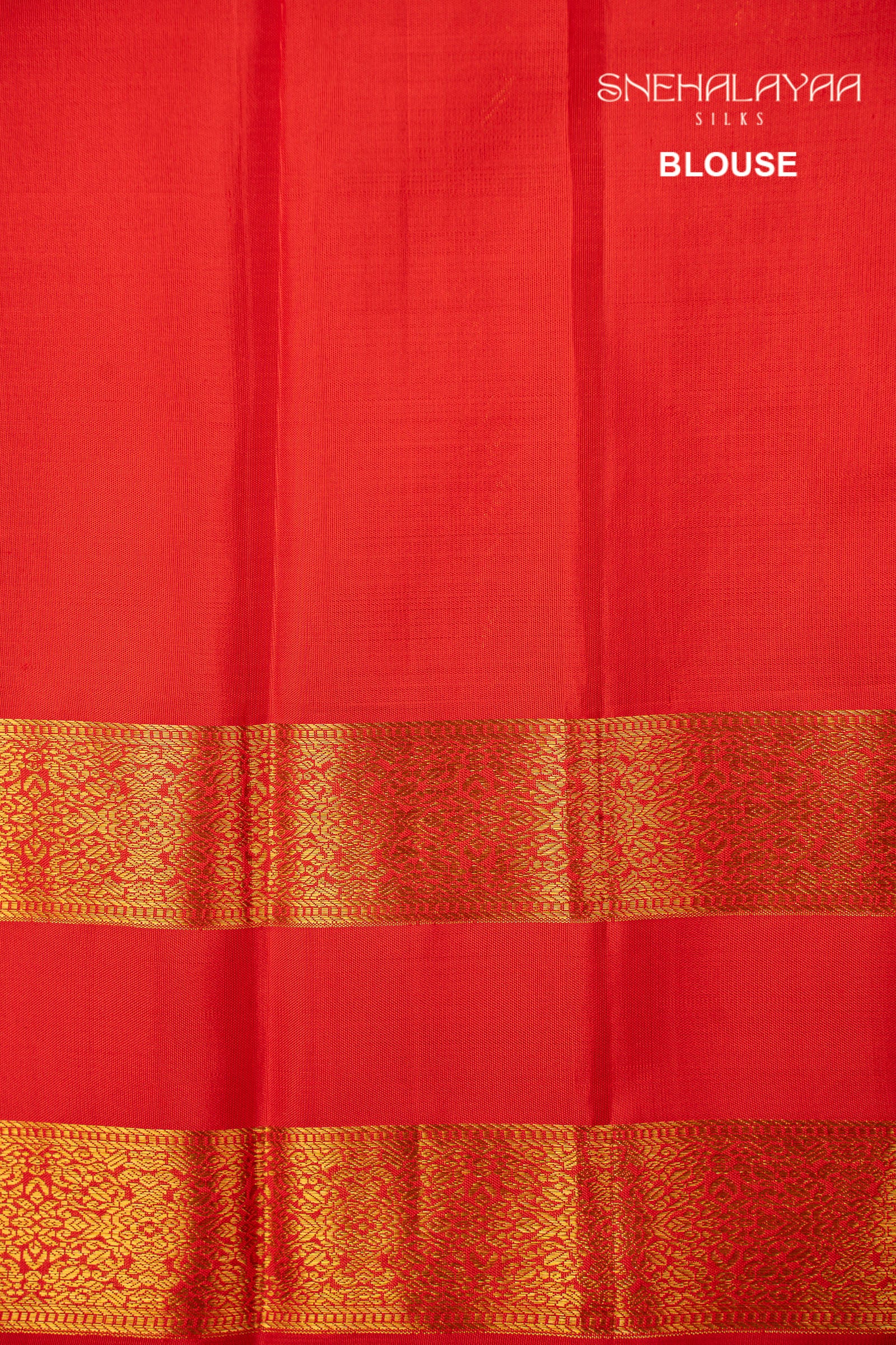 Red Orange Kancheevaram Silk Saree