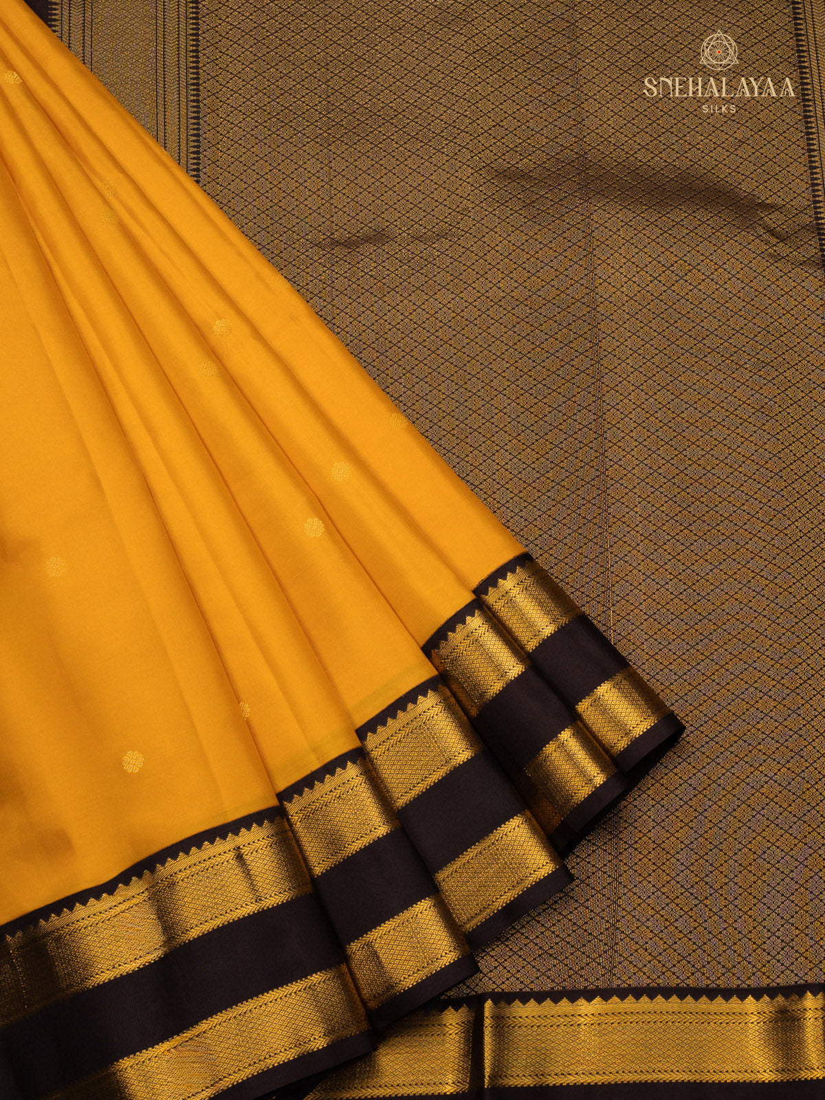 Yellow Korvai Kanjivaram Silk Saree