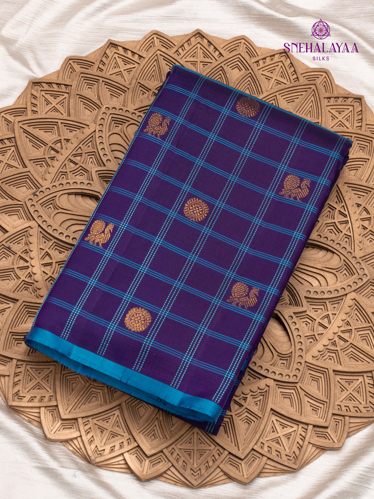 Navy Blue Kanjivaram Silk Saree