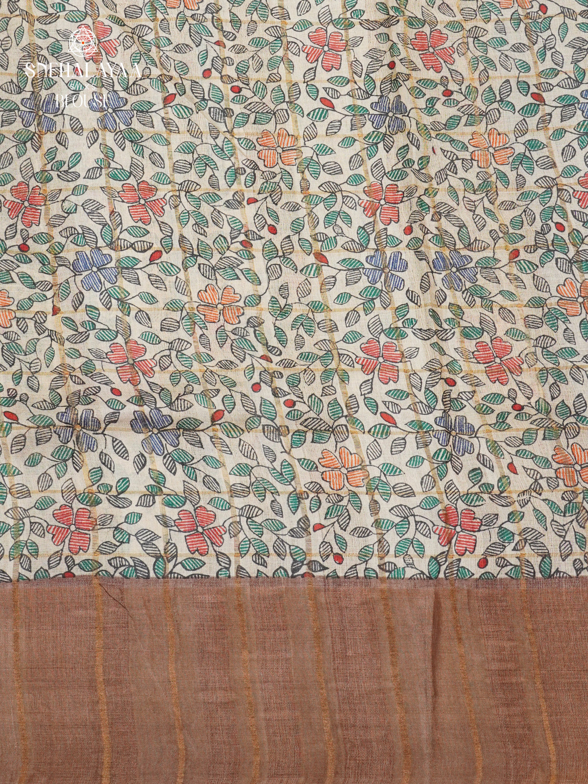 Brown Tussar Saree