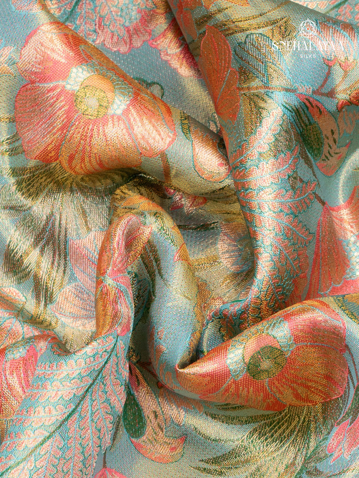 Sandal Tissue Kanjivaram Silk Saree