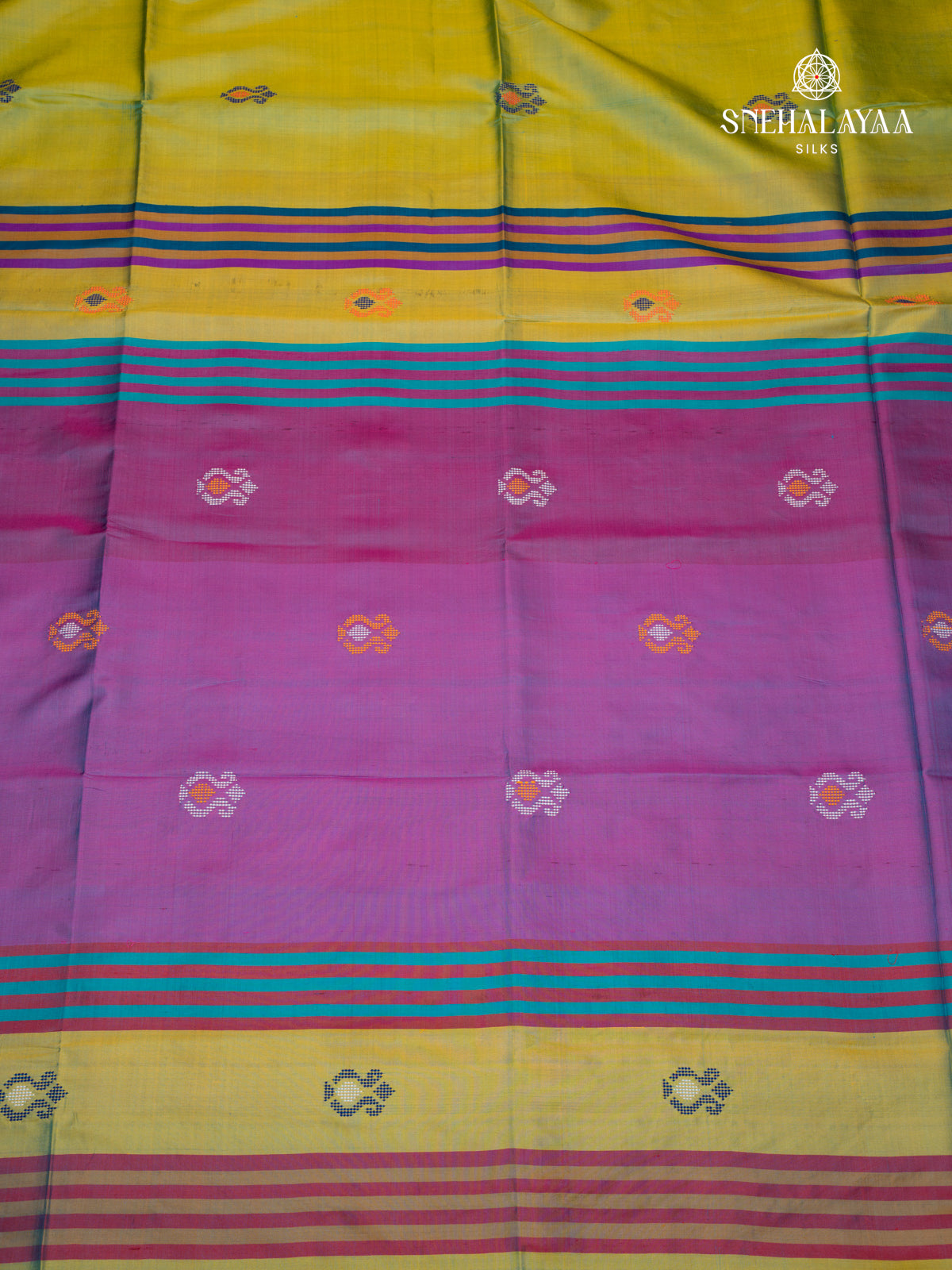 Lime Green Katan Silk Saree