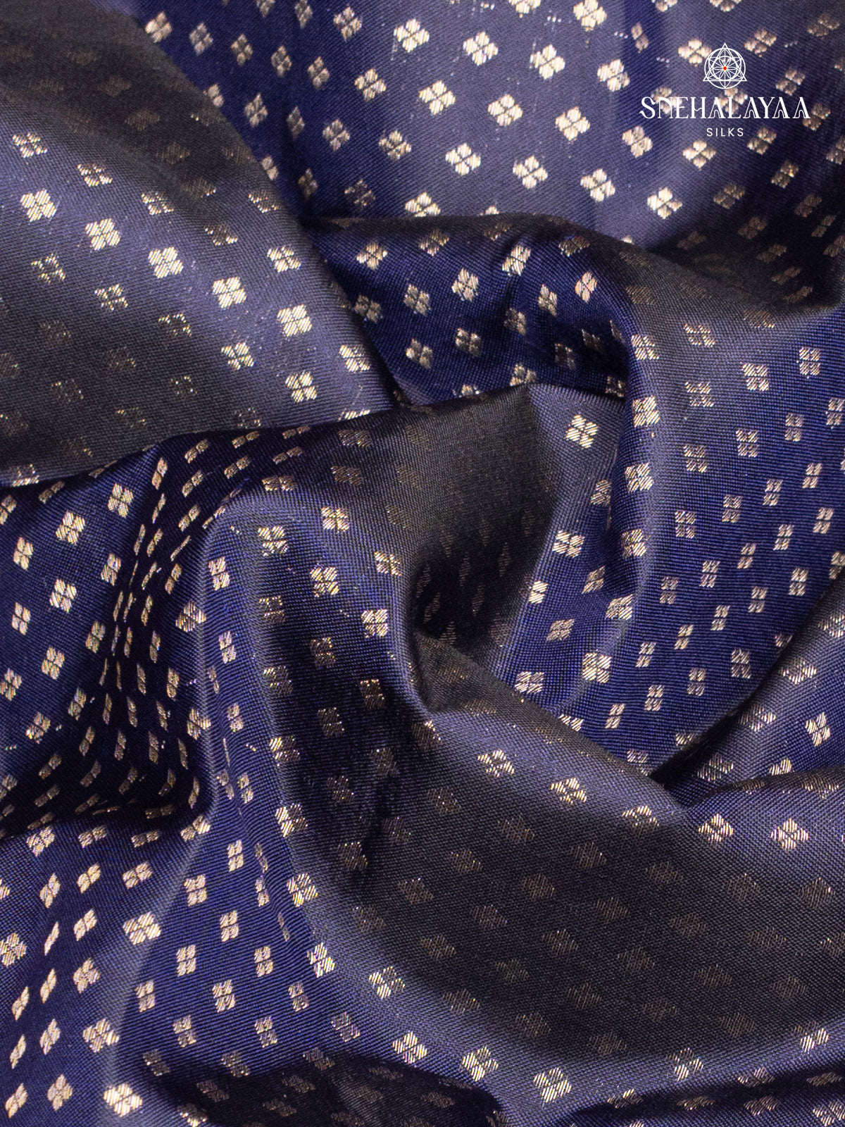 Navy Blue Kanjivaram Silk Saree