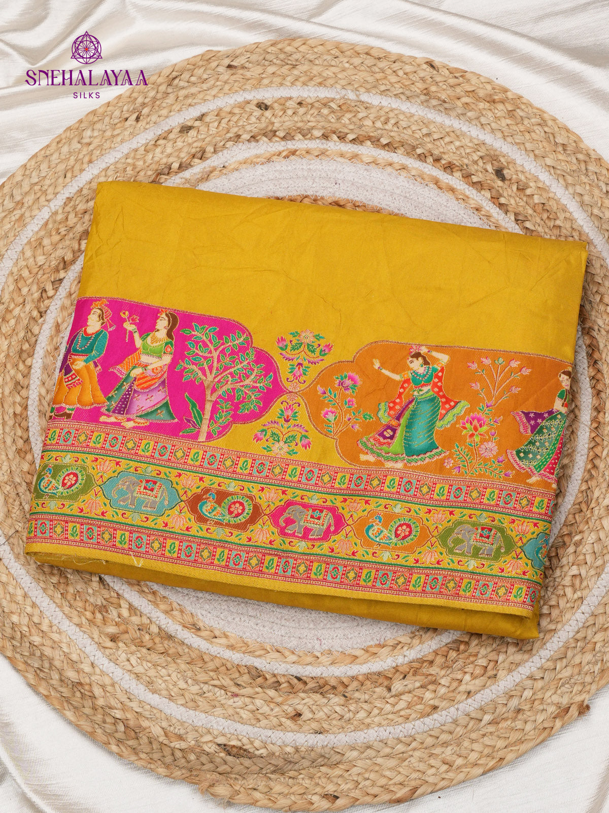 Yellow Banaras Silk Saree