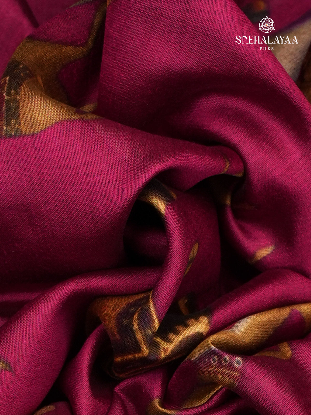 Berry Pink Chiniya Silk Saree