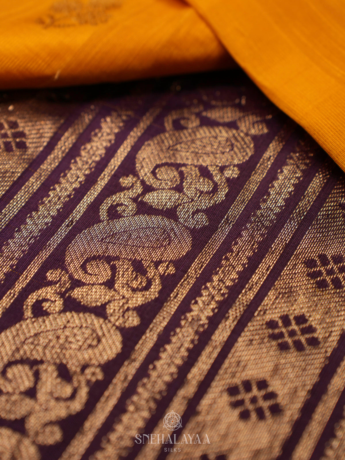 Mango Yellow Kanchi Linen Silk Saree