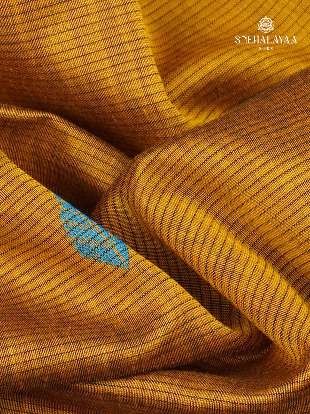 Mustard Yellow Maheshwari Silk Cotton Saree