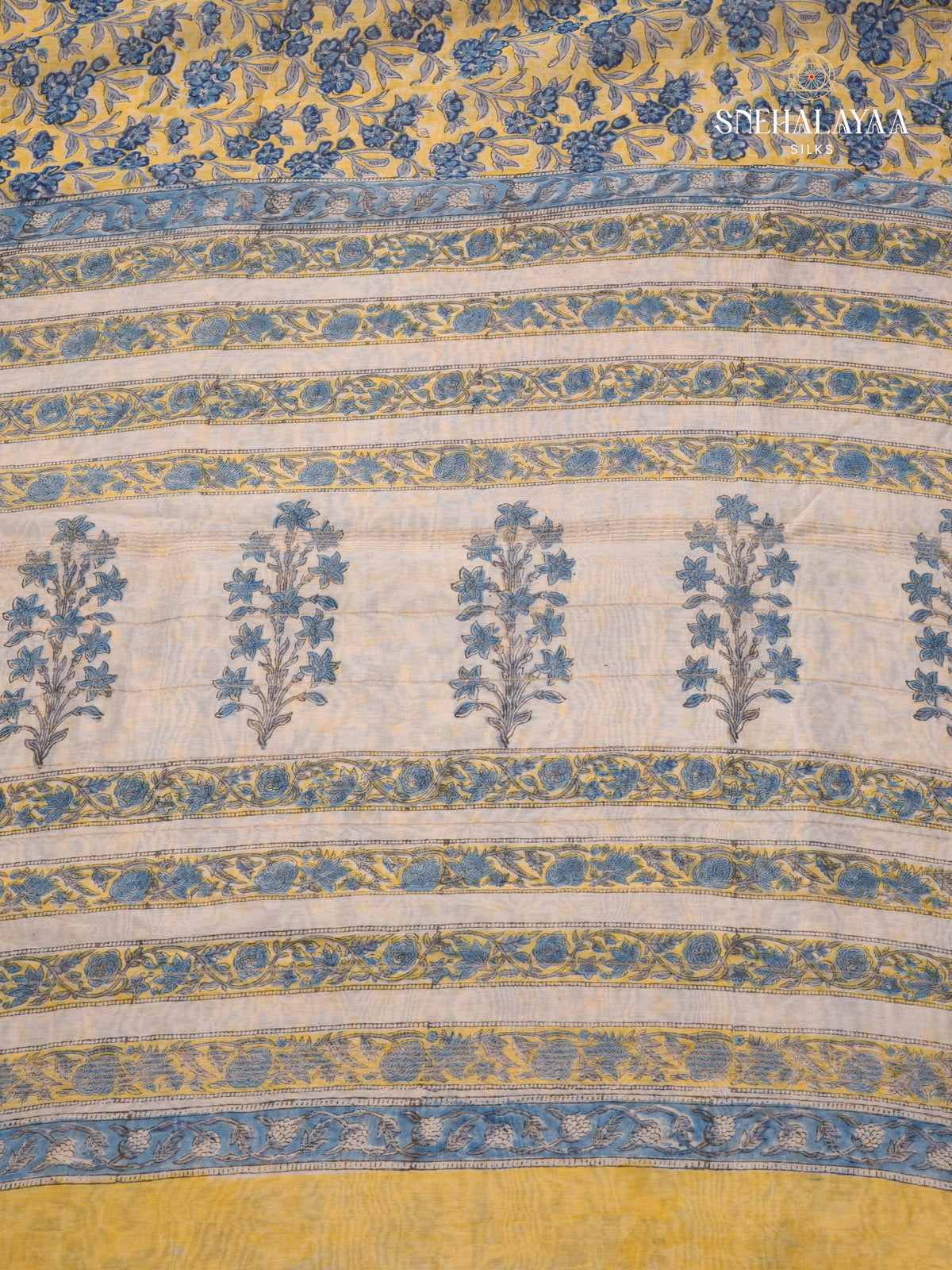 Yellow Chanderi Saree