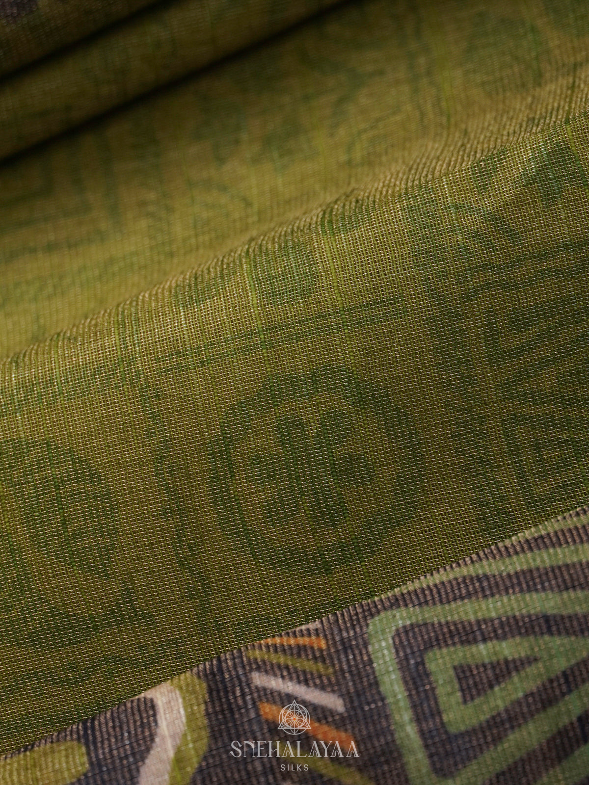 Green Bamboo Silk Saree